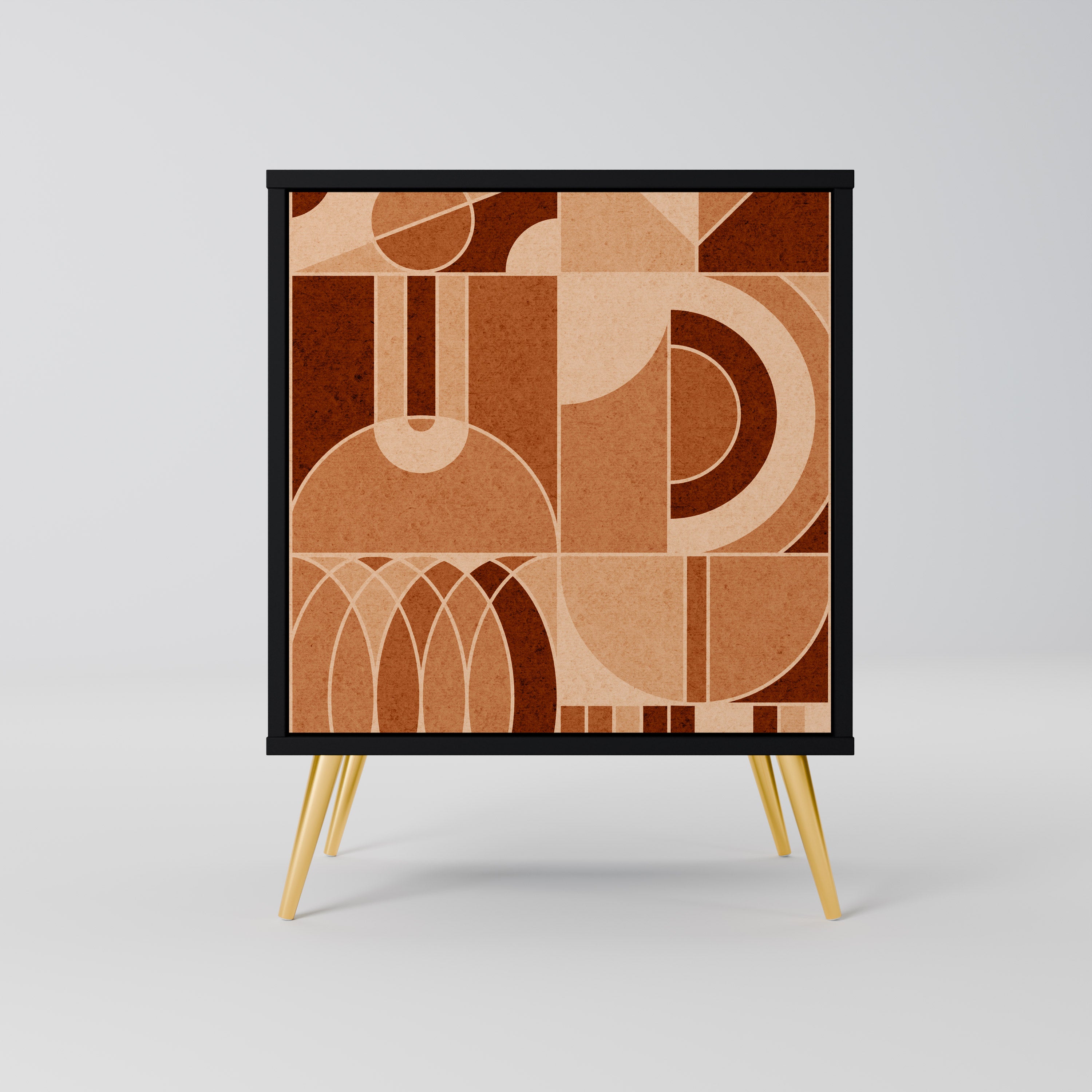 Aparador PRISM MOSAIC de 1 puerta en acabado negro