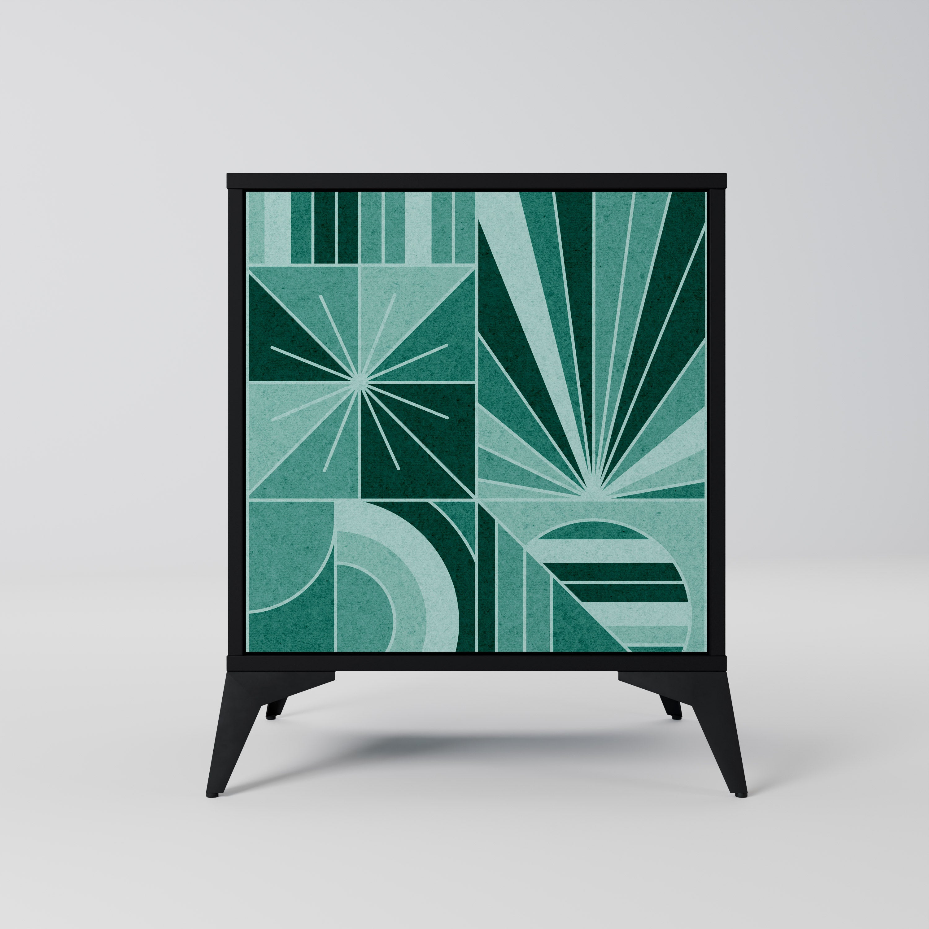 Aparador HARMONIC GRID de 1 puerta en acabado negro