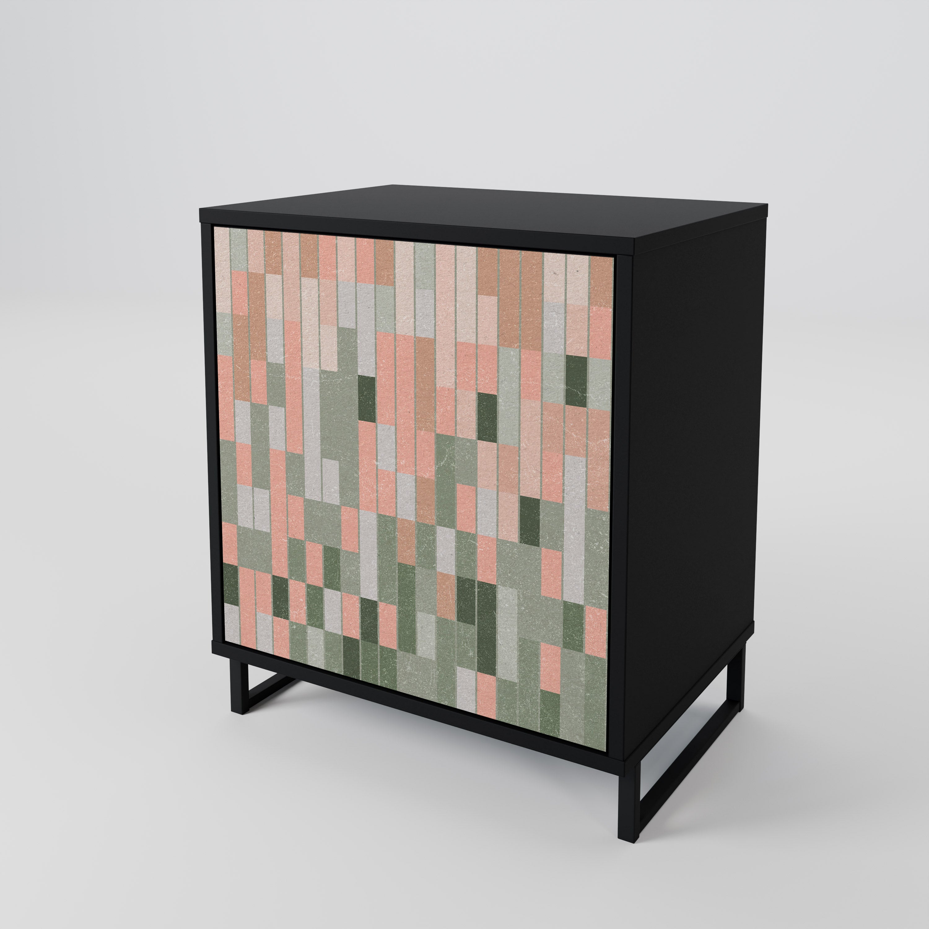 CONSTRUYENDO EL FUTURO Aparador de 1 puerta en acabado negro