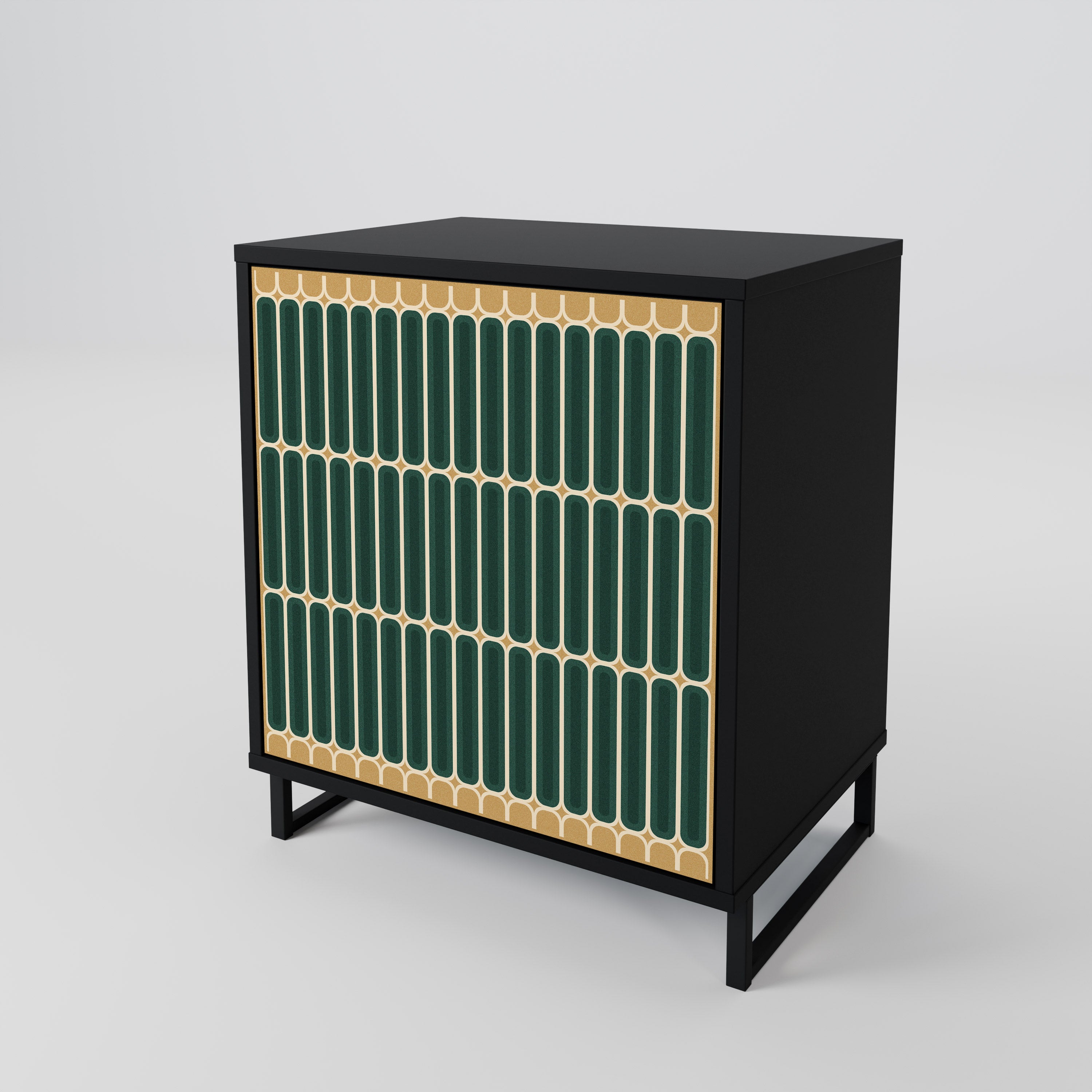 Aparador ILUSION GATE de 1 puerta en acabado negro