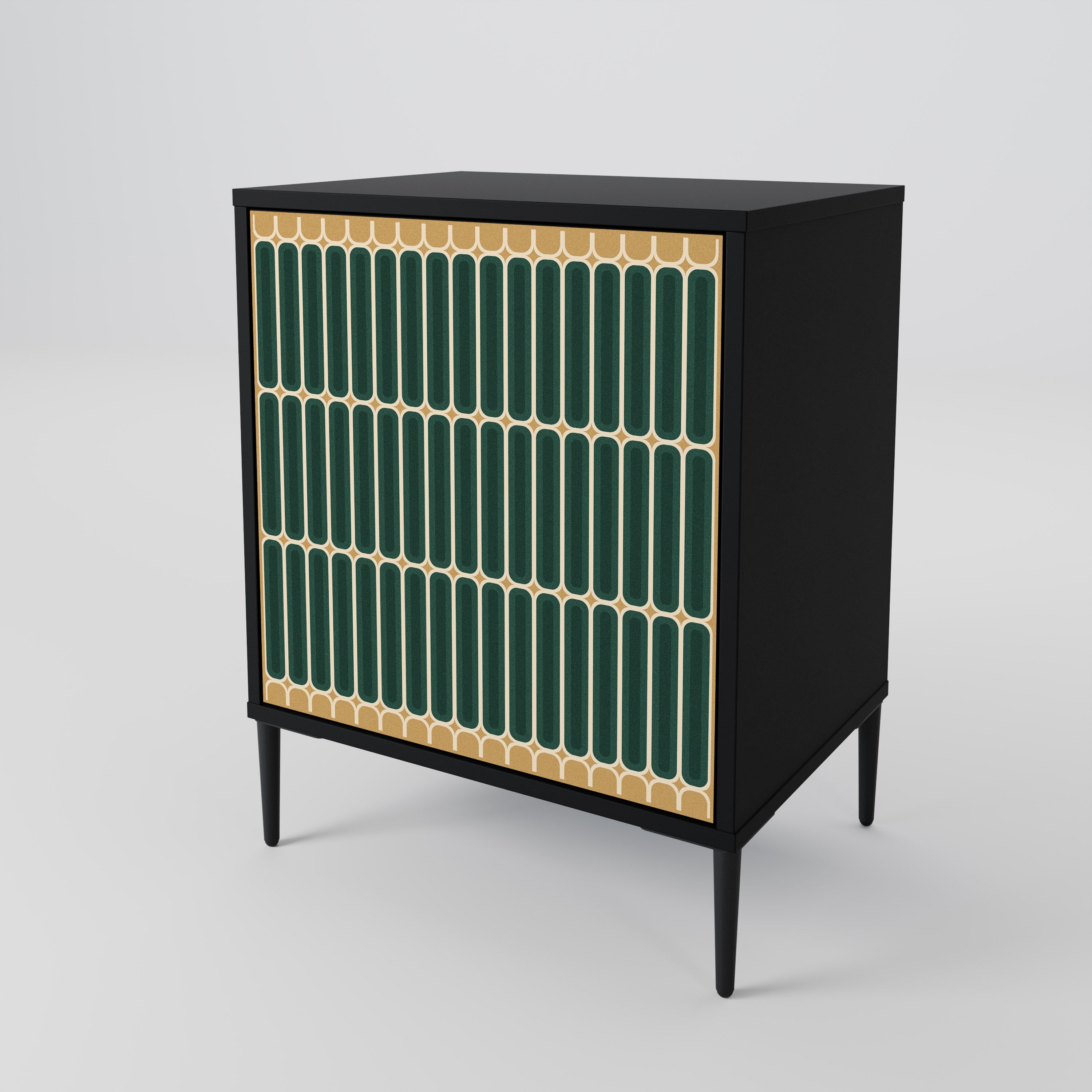 Aparador ILUSION GATE de 1 puerta en acabado negro