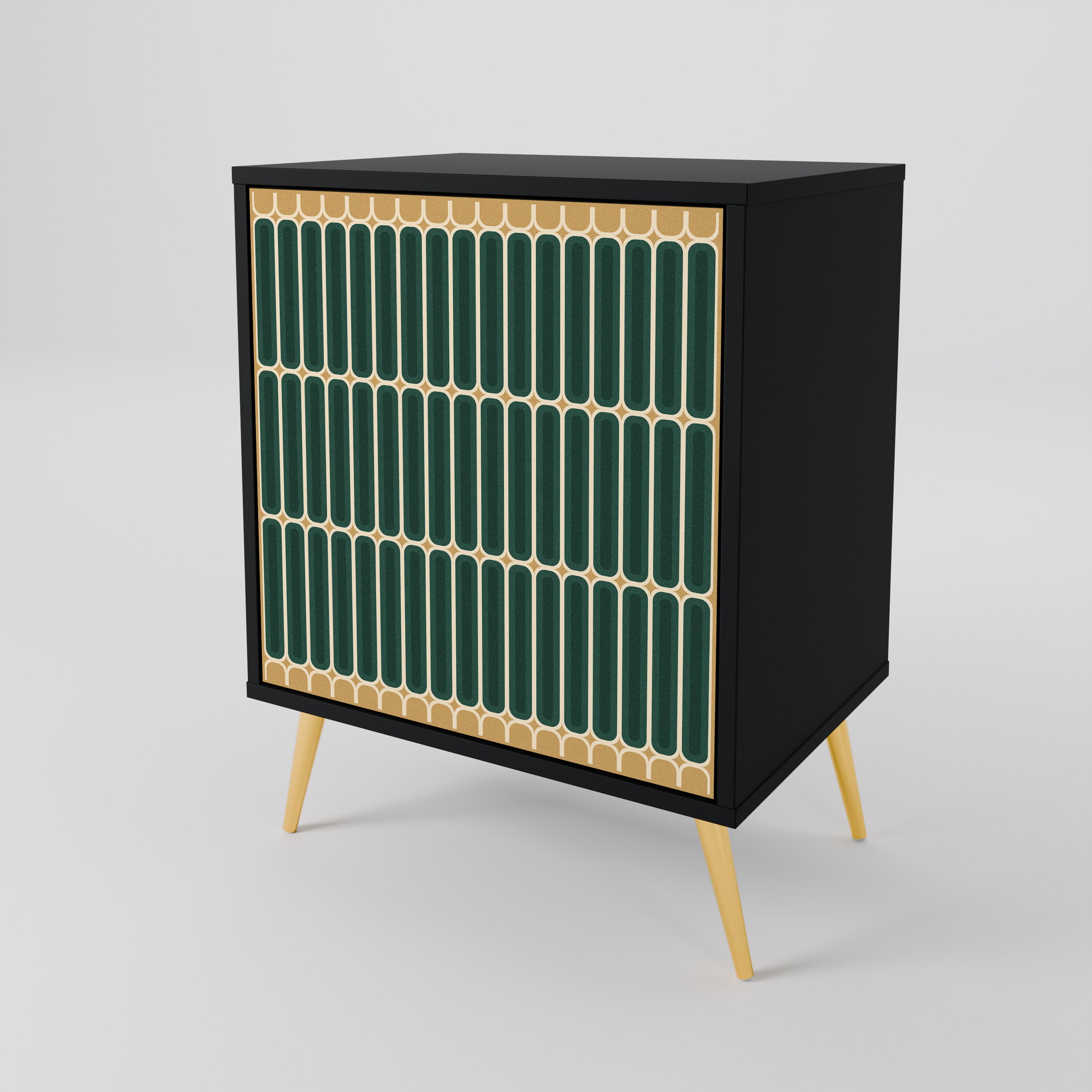 Aparador ILUSION GATE de 1 puerta en acabado negro