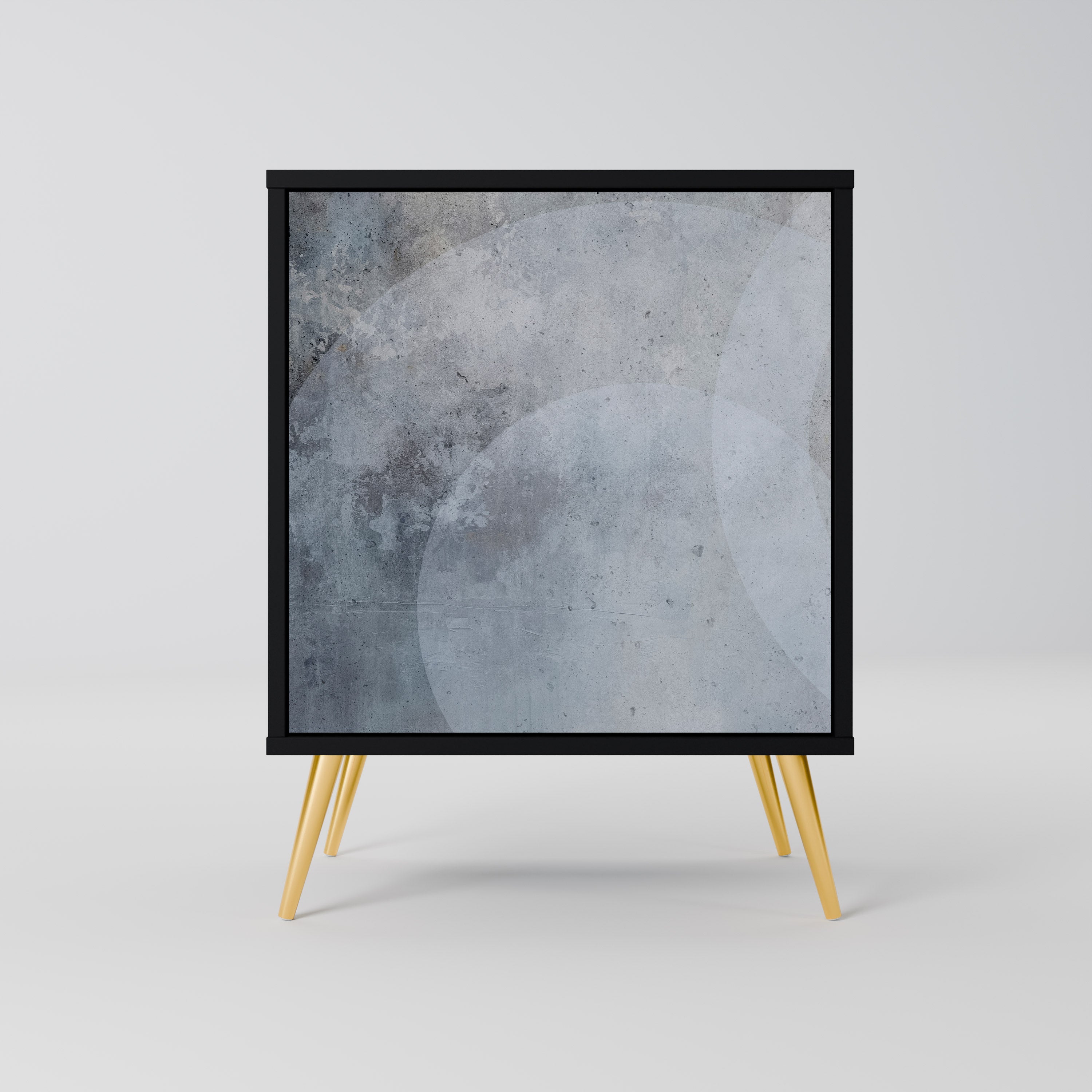 Aparador MUTED ARC de 1 puerta en acabado negro