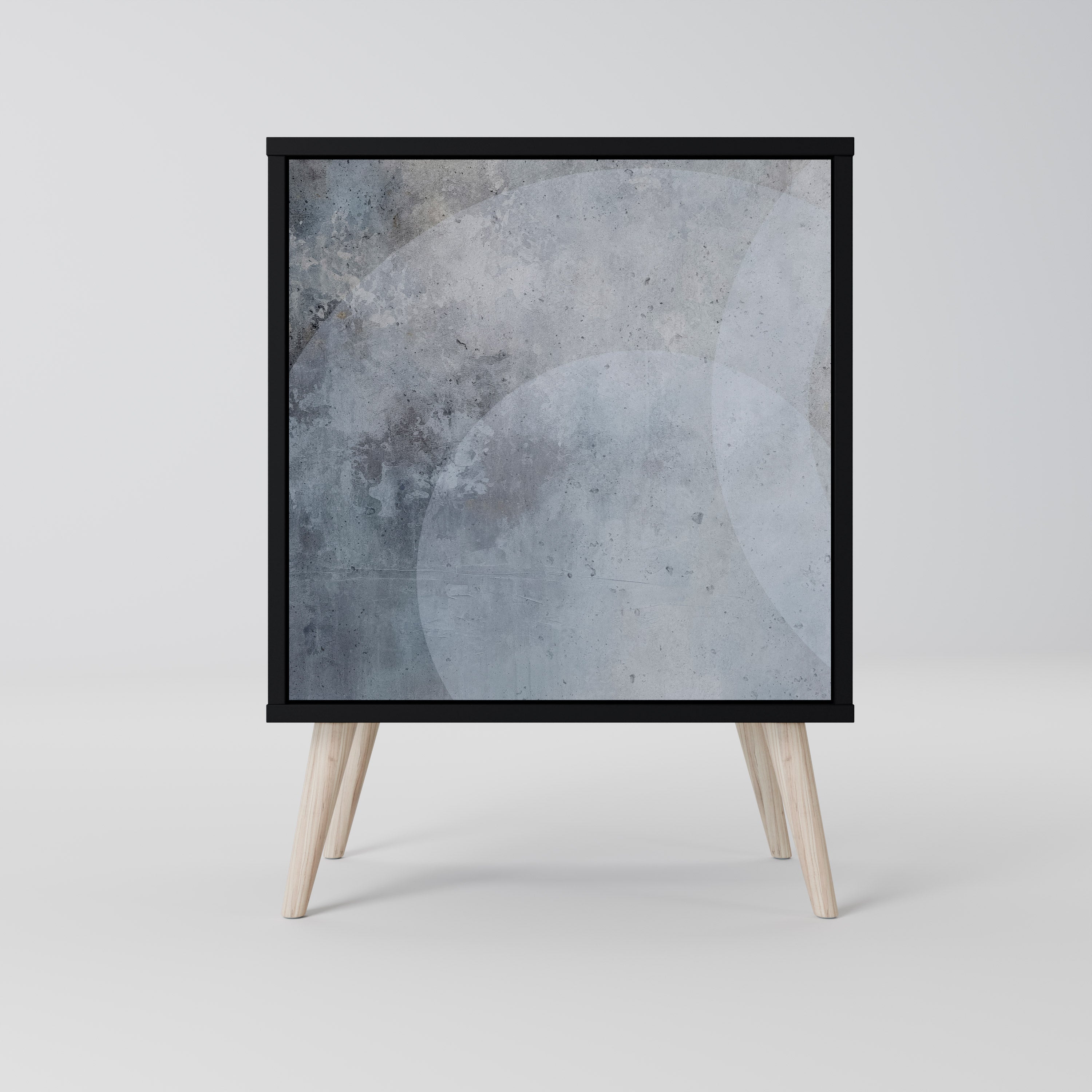 Aparador MUTED ARC de 1 puerta en acabado negro