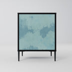 SKY WASH Aparador de 1 Puerta en Acabado Negro