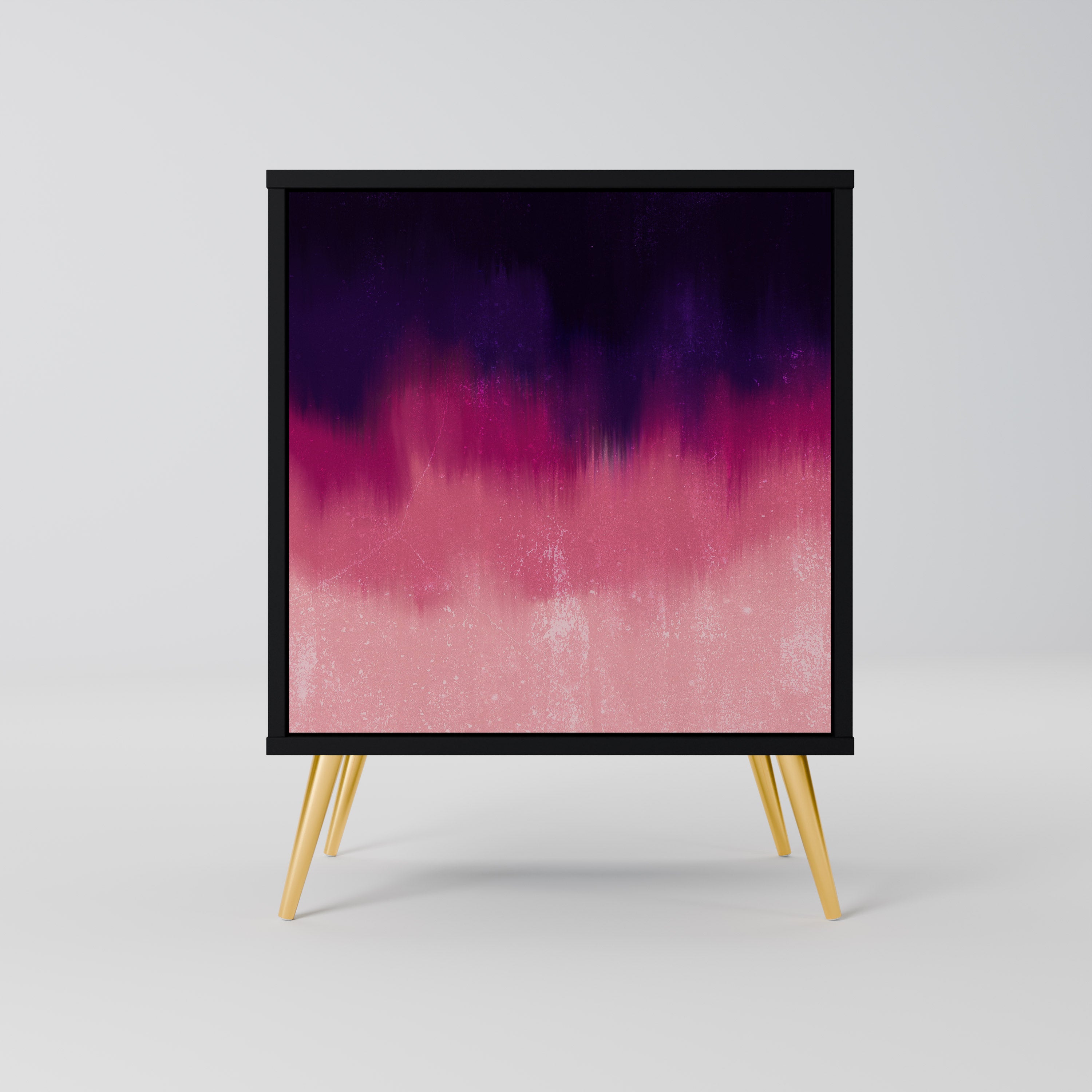 Aparador AURORA BOREALIS de 1 puerta en acabado negro