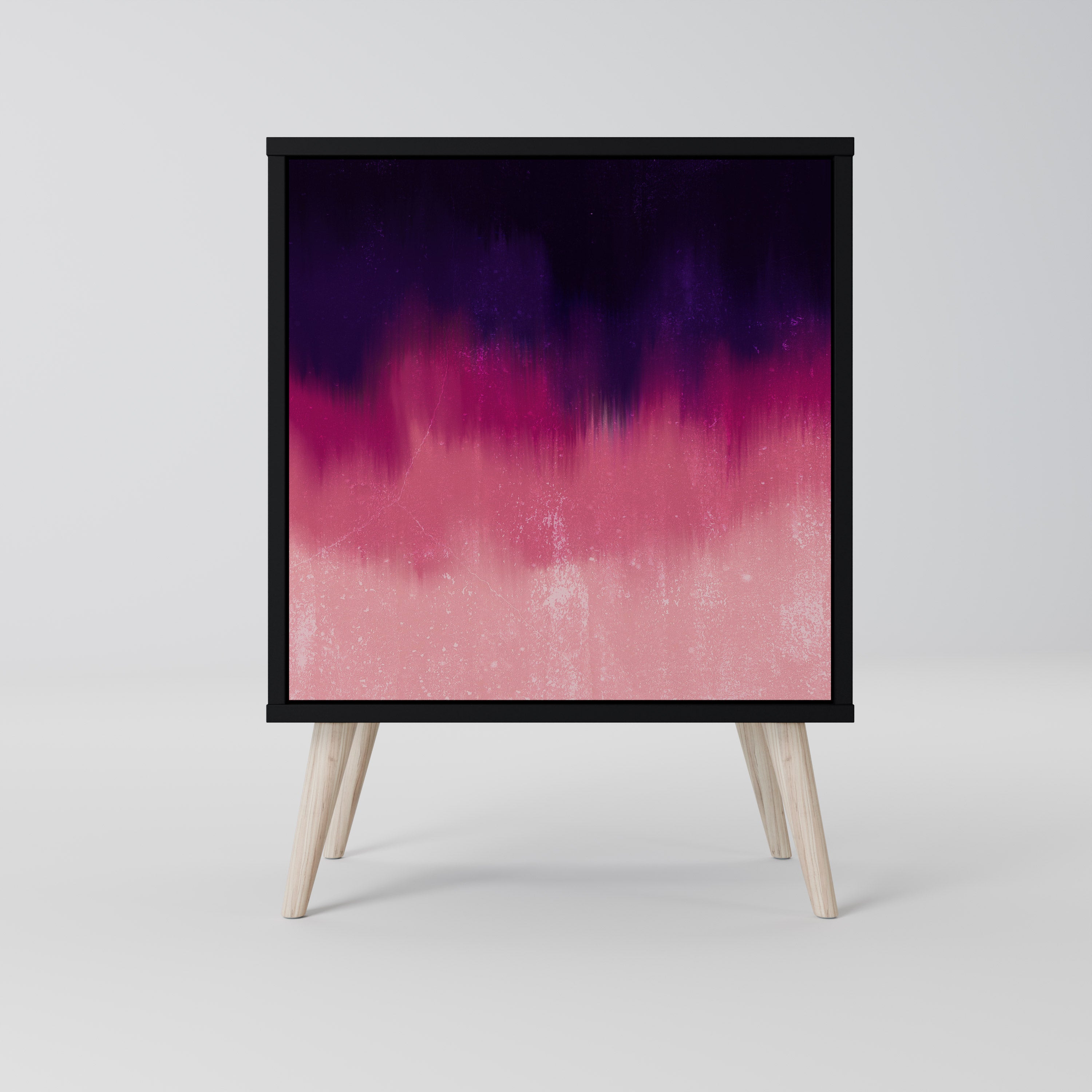 Aparador AURORA BOREALIS de 1 puerta en acabado negro