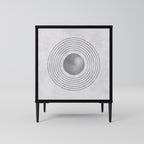 SOLID CIRCLES 1-Door Sideboard in Black Finish