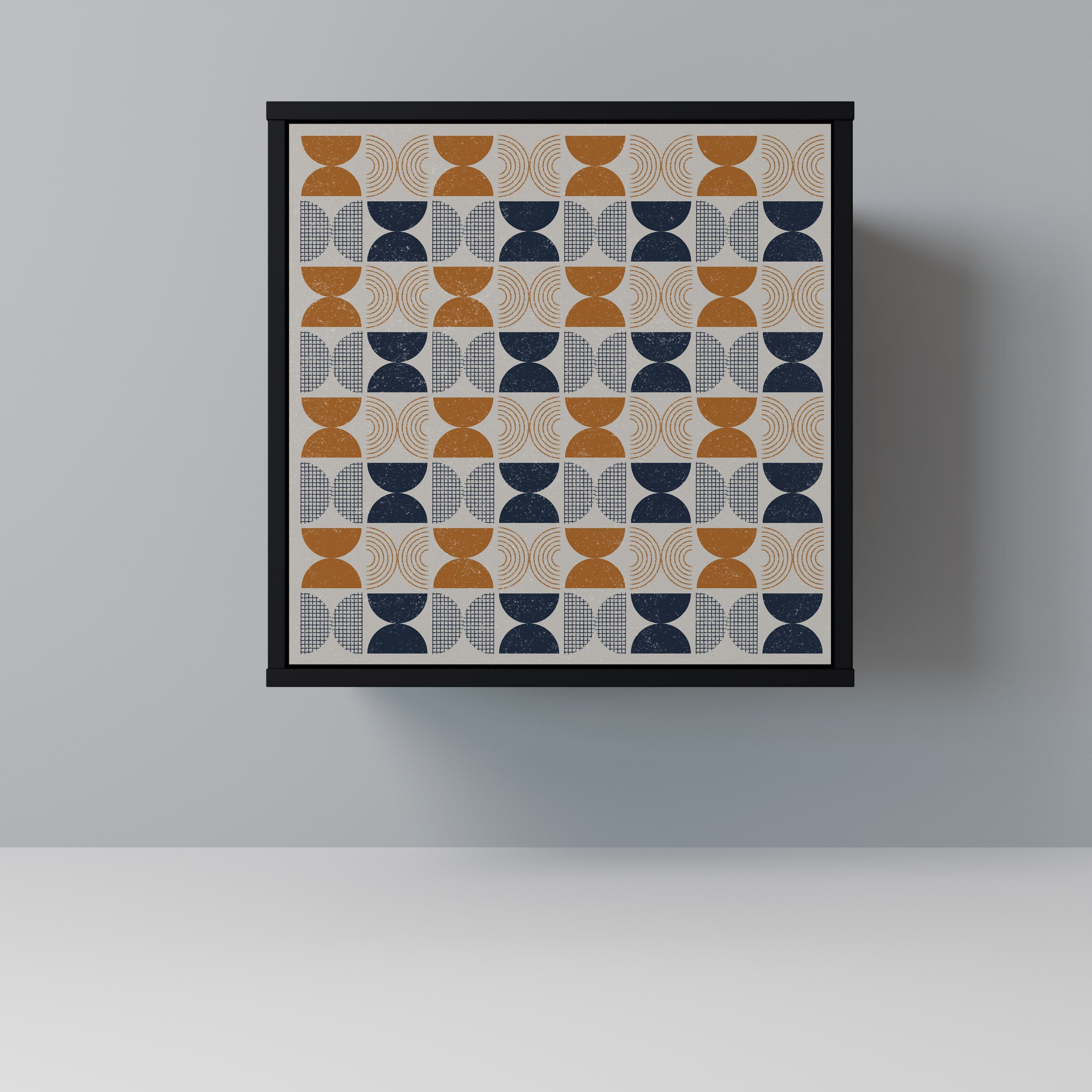 Aparador de 1 puerta de la gama Reflection en acabado negro