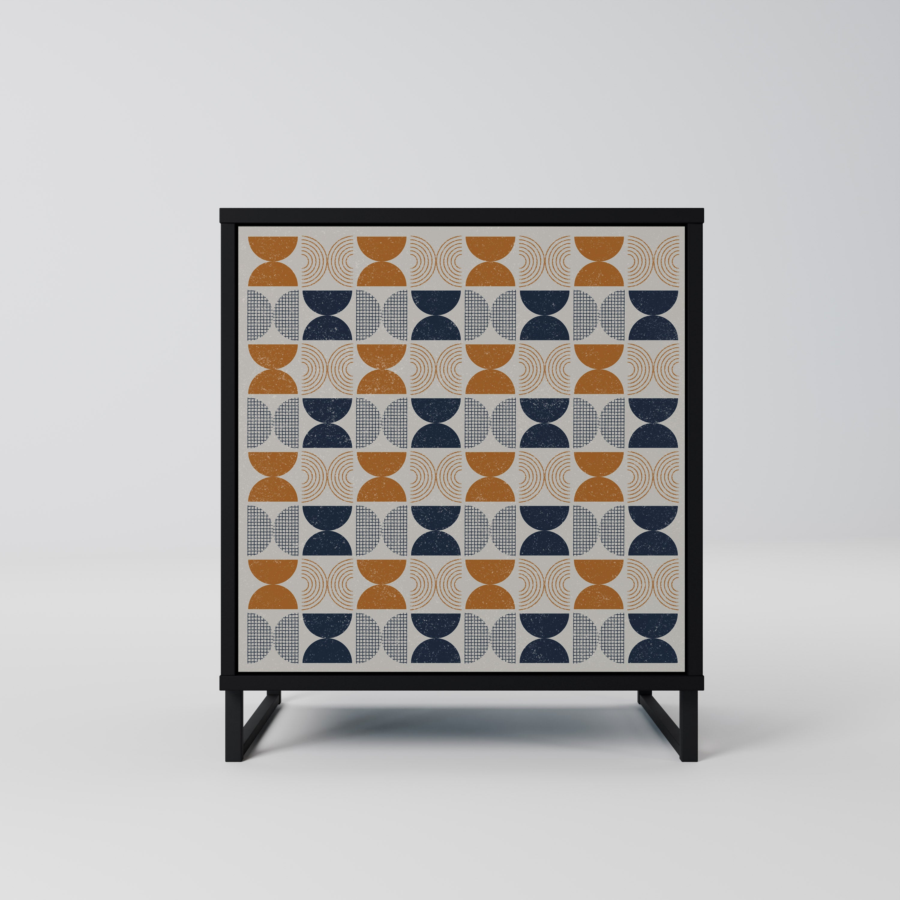 Aparador de 1 puerta de la gama Reflection en acabado negro