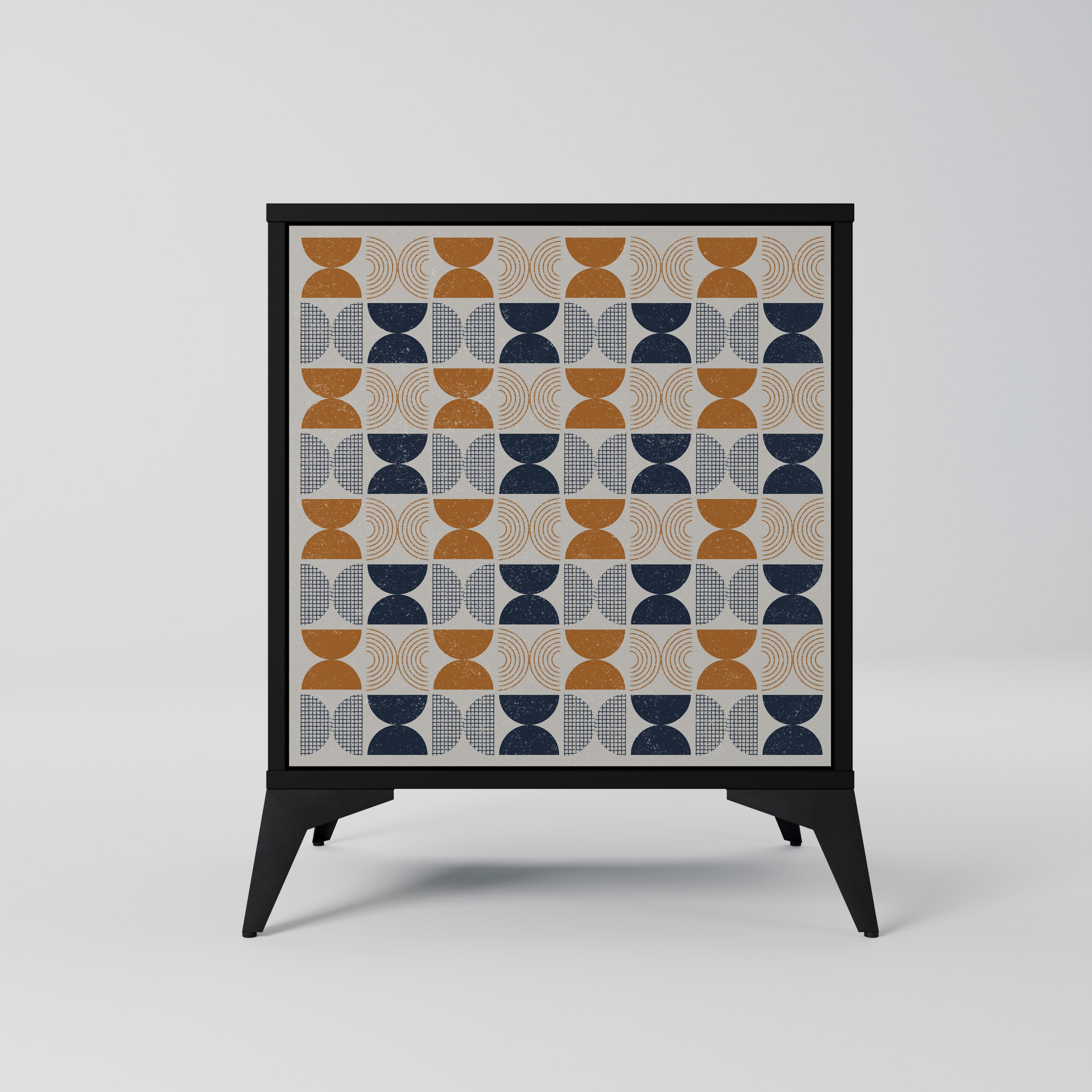 Aparador de 1 puerta de la gama Reflection en acabado negro