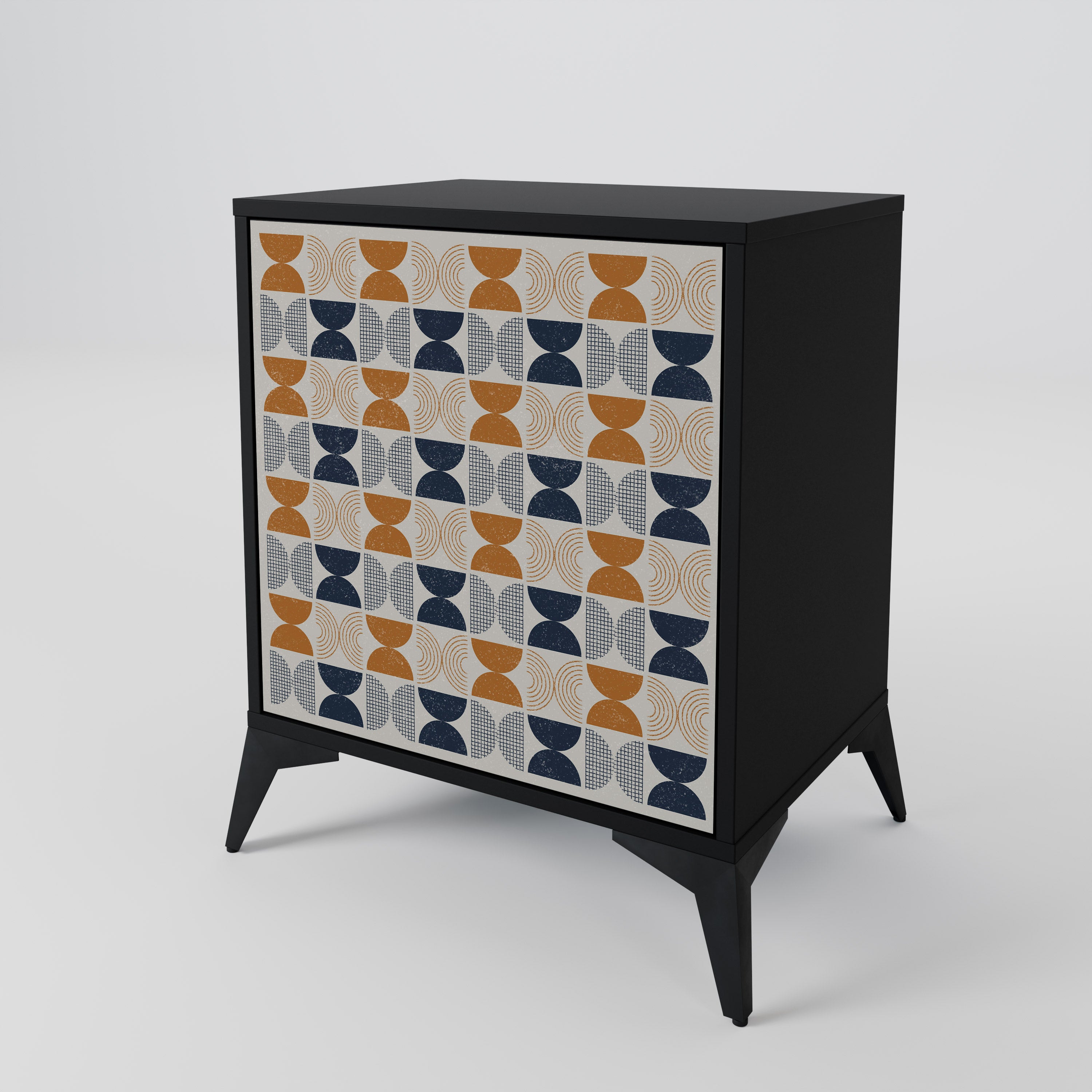 Aparador de 1 puerta de la gama Reflection en acabado negro