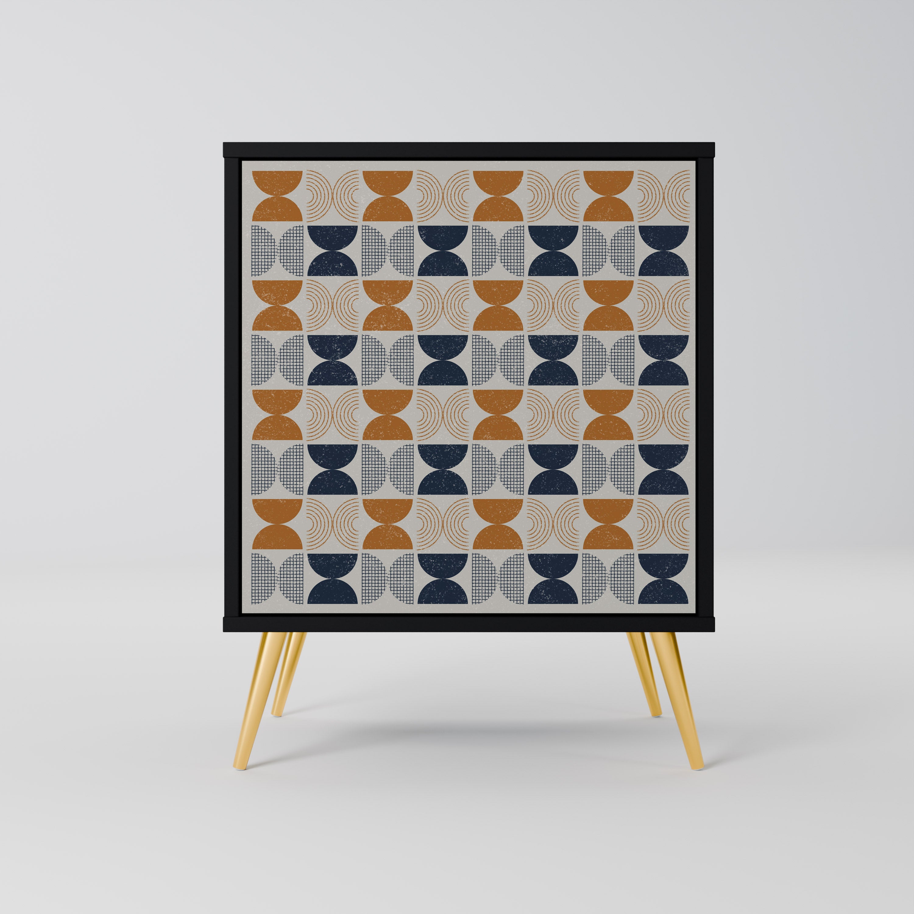 Aparador de 1 puerta de la gama Reflection en acabado negro