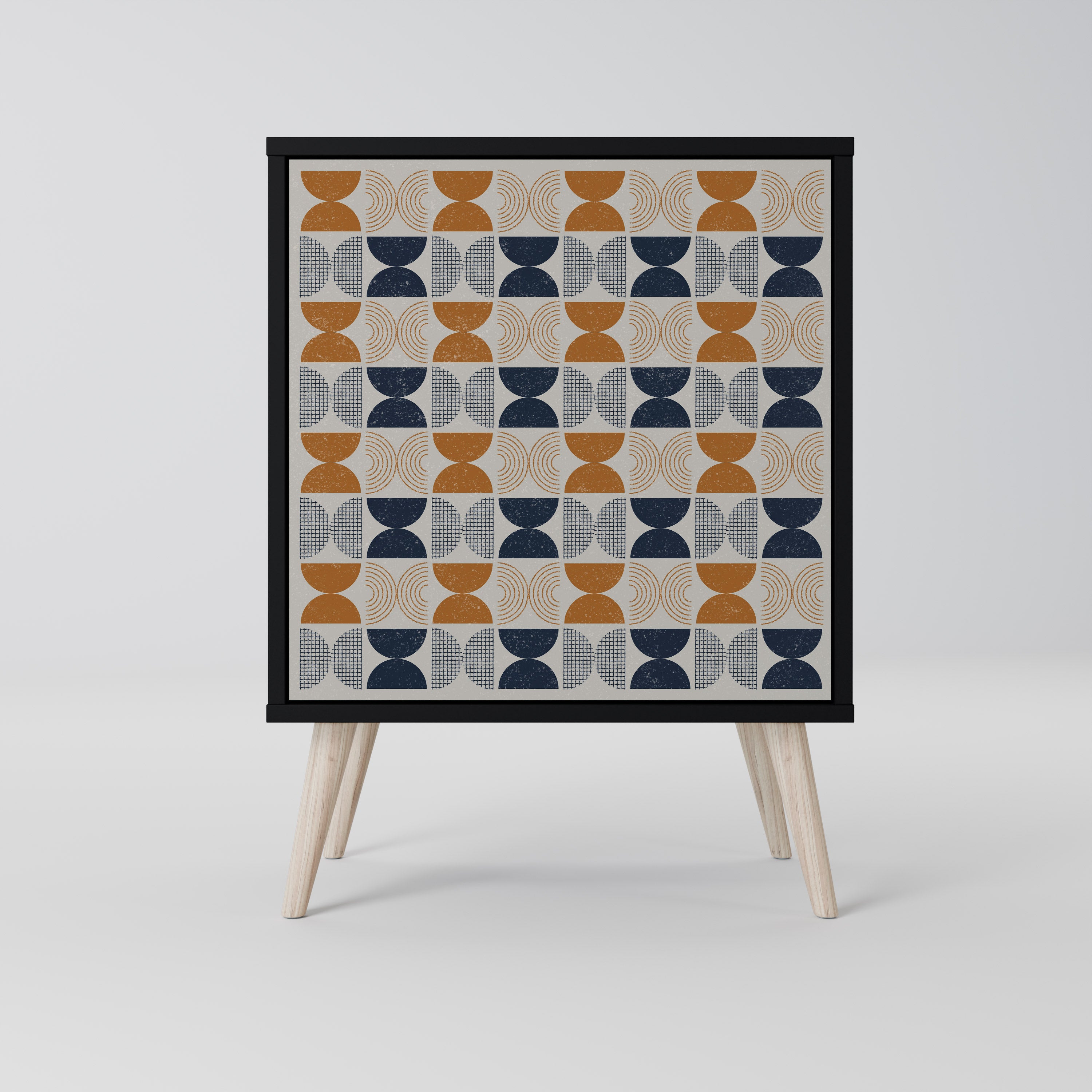 Aparador de 1 puerta de la gama Reflection en acabado negro