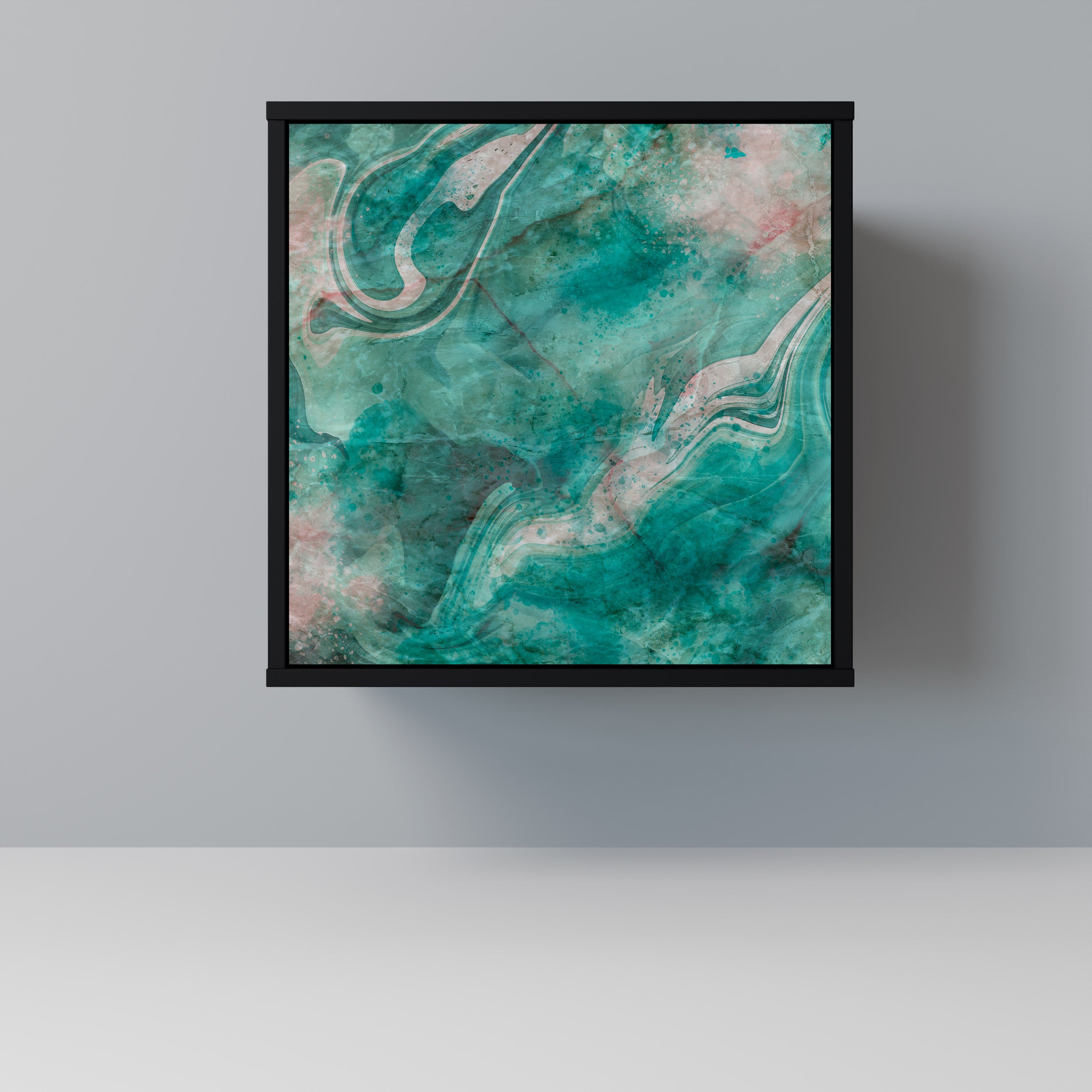 Aparador ABSTRACT ALCHEMY de 1 puerta en acabado negro