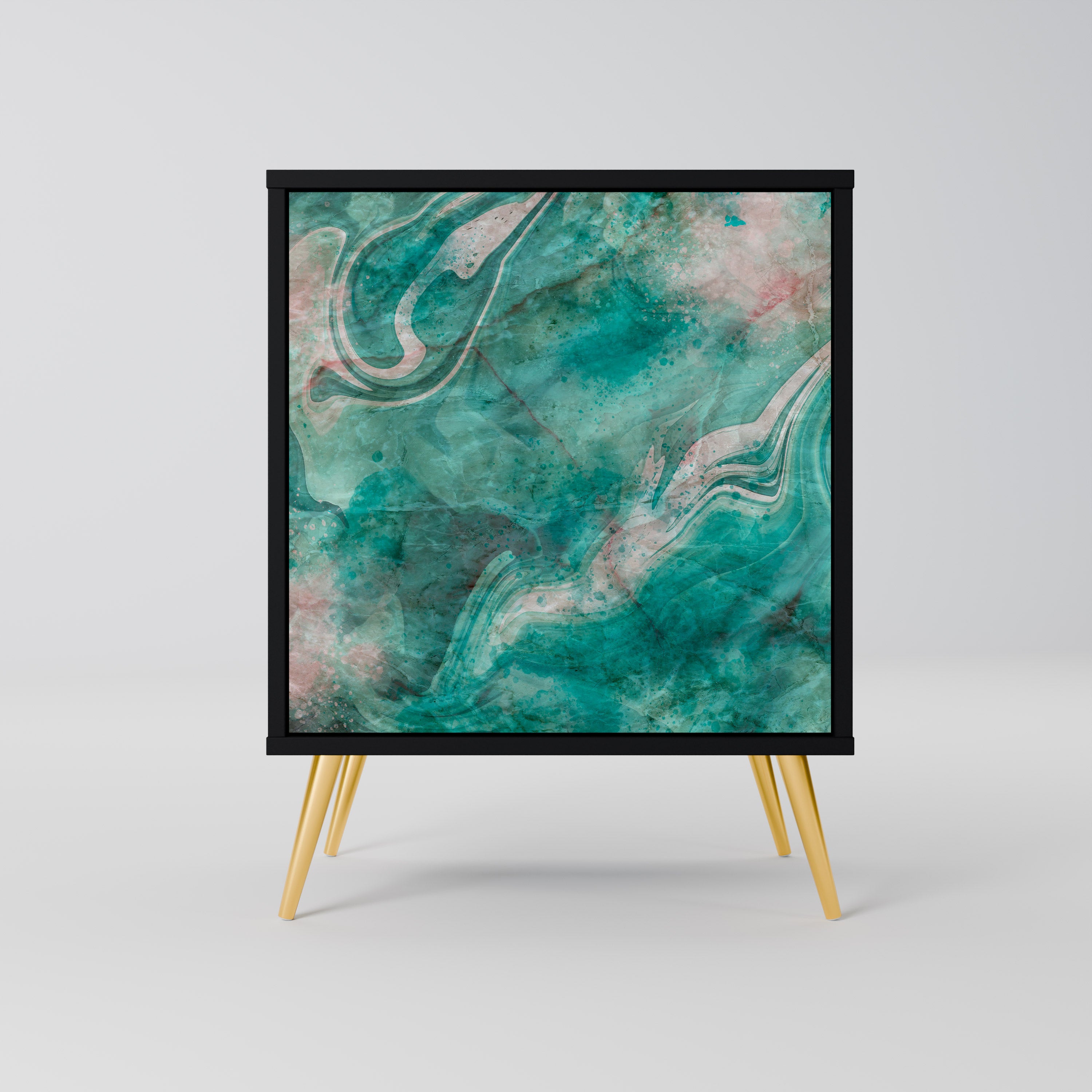 Aparador ABSTRACT ALCHEMY de 1 puerta en acabado negro