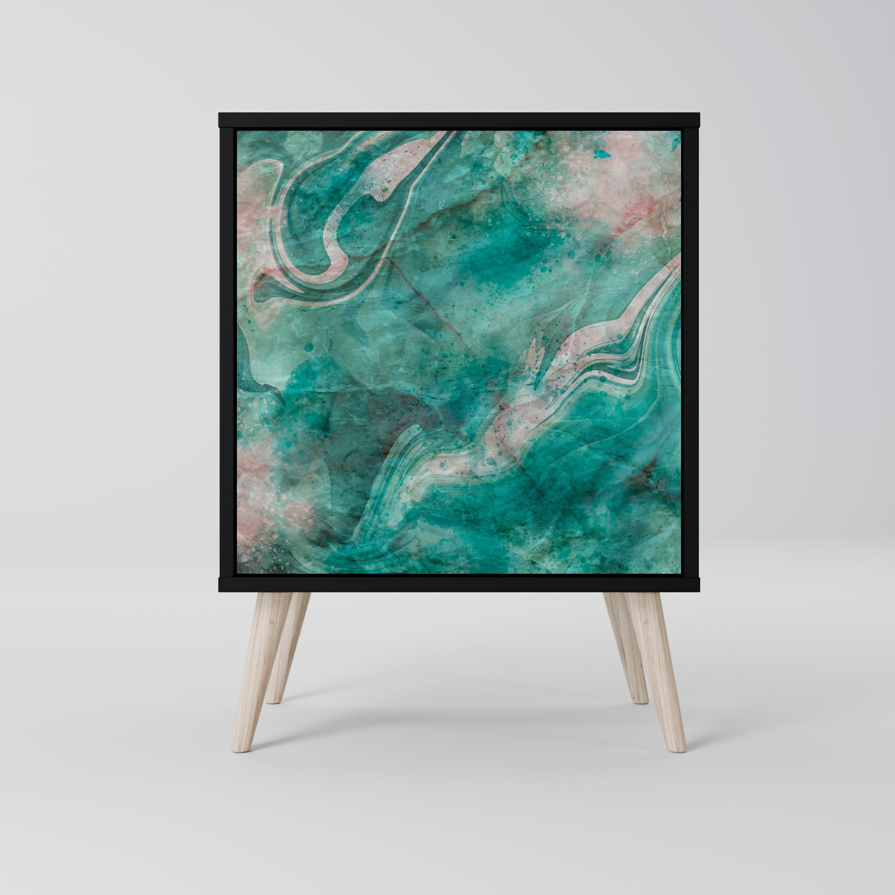 Aparador ABSTRACT ALCHEMY de 1 puerta en acabado negro