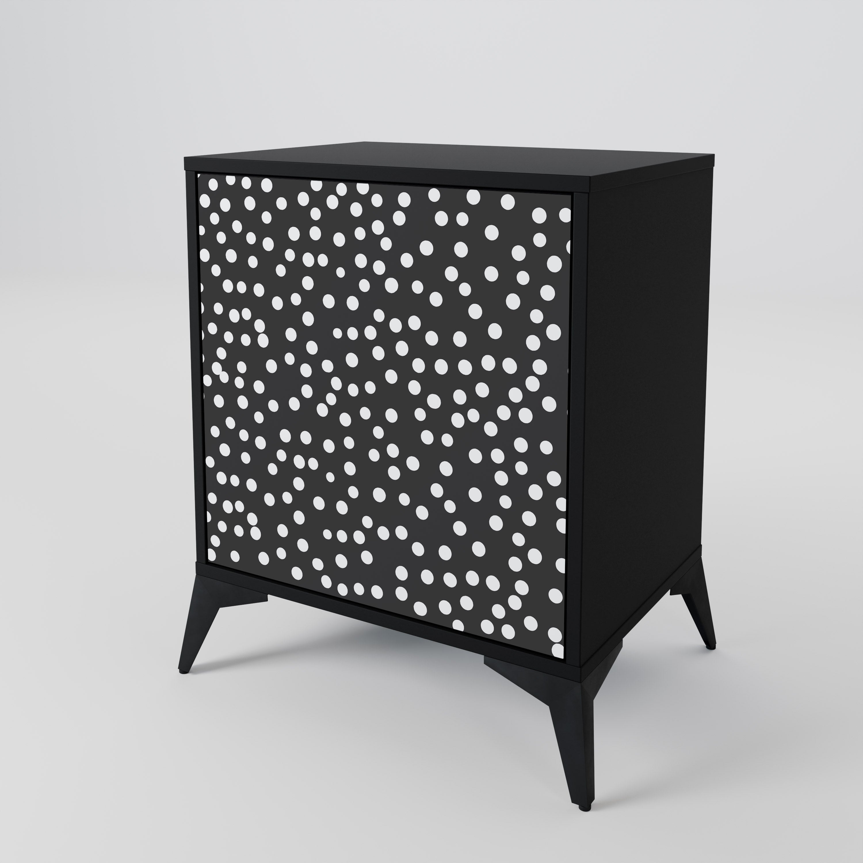 BLINDING LIGHTS 1-Door Sideboard in Black Finish