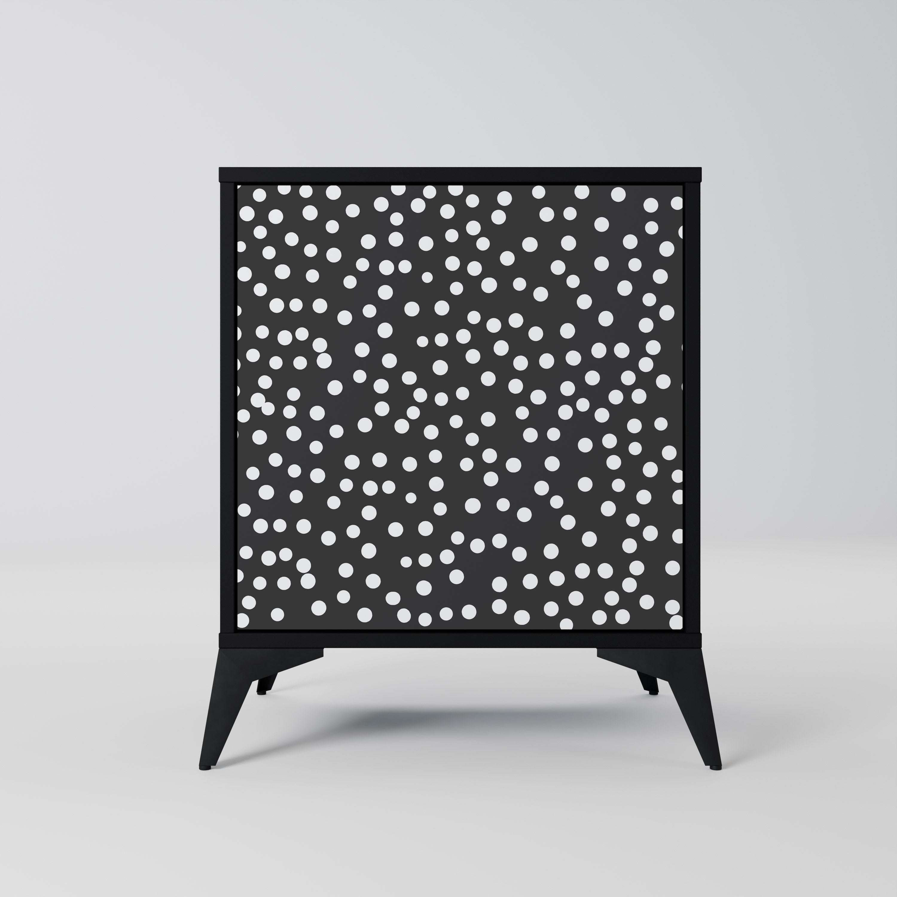 BLINDING LIGHTS 1-Door Sideboard in Black Finish