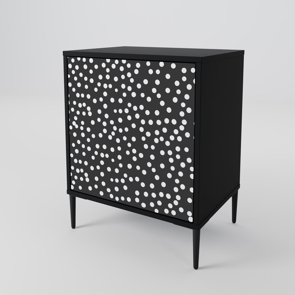 BLINDING LIGHTS 1-Door Sideboard in Black Finish