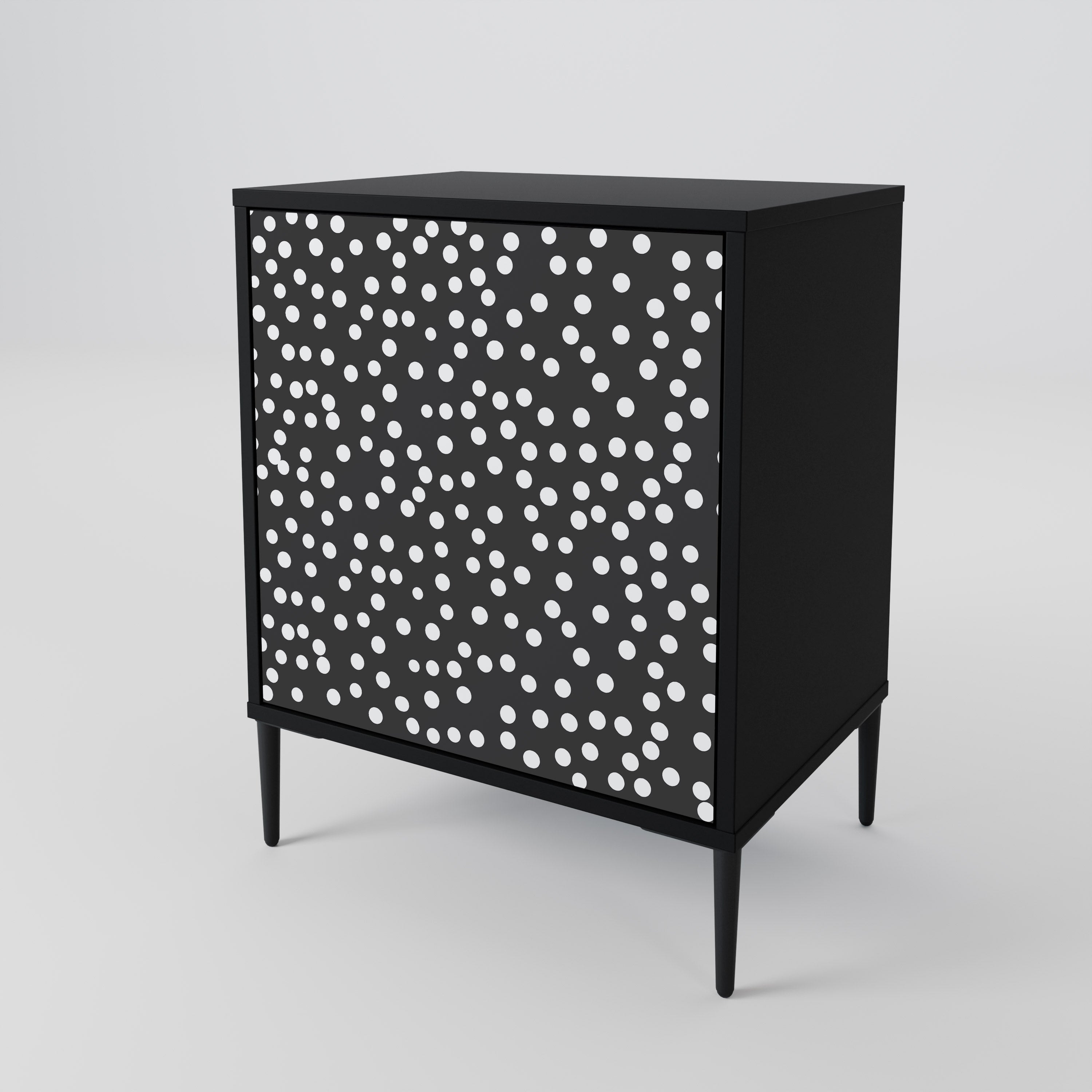 BLINDING LIGHTS 1-Door Sideboard in Black Finish