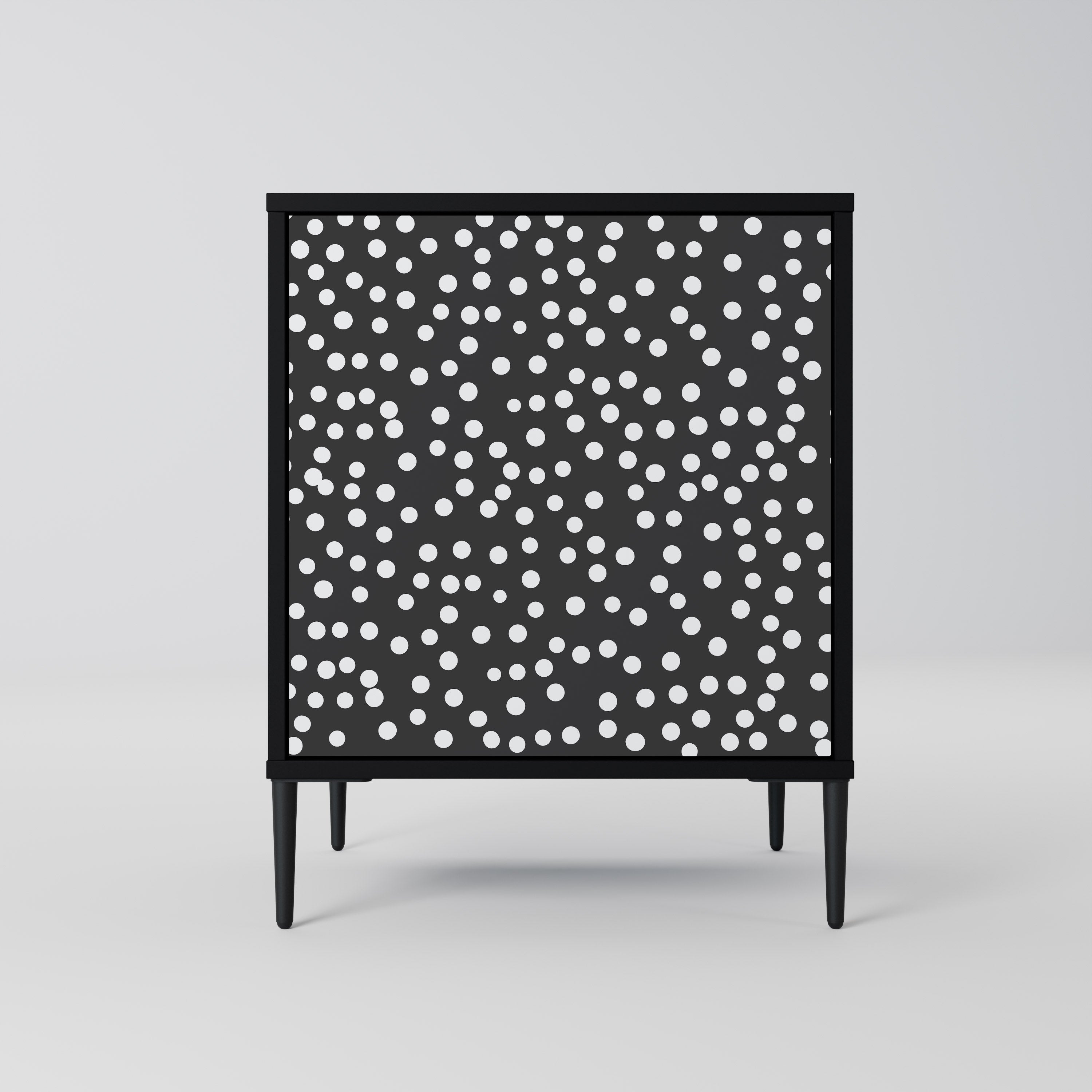 BLINDING LIGHTS 1-Door Sideboard in Black Finish