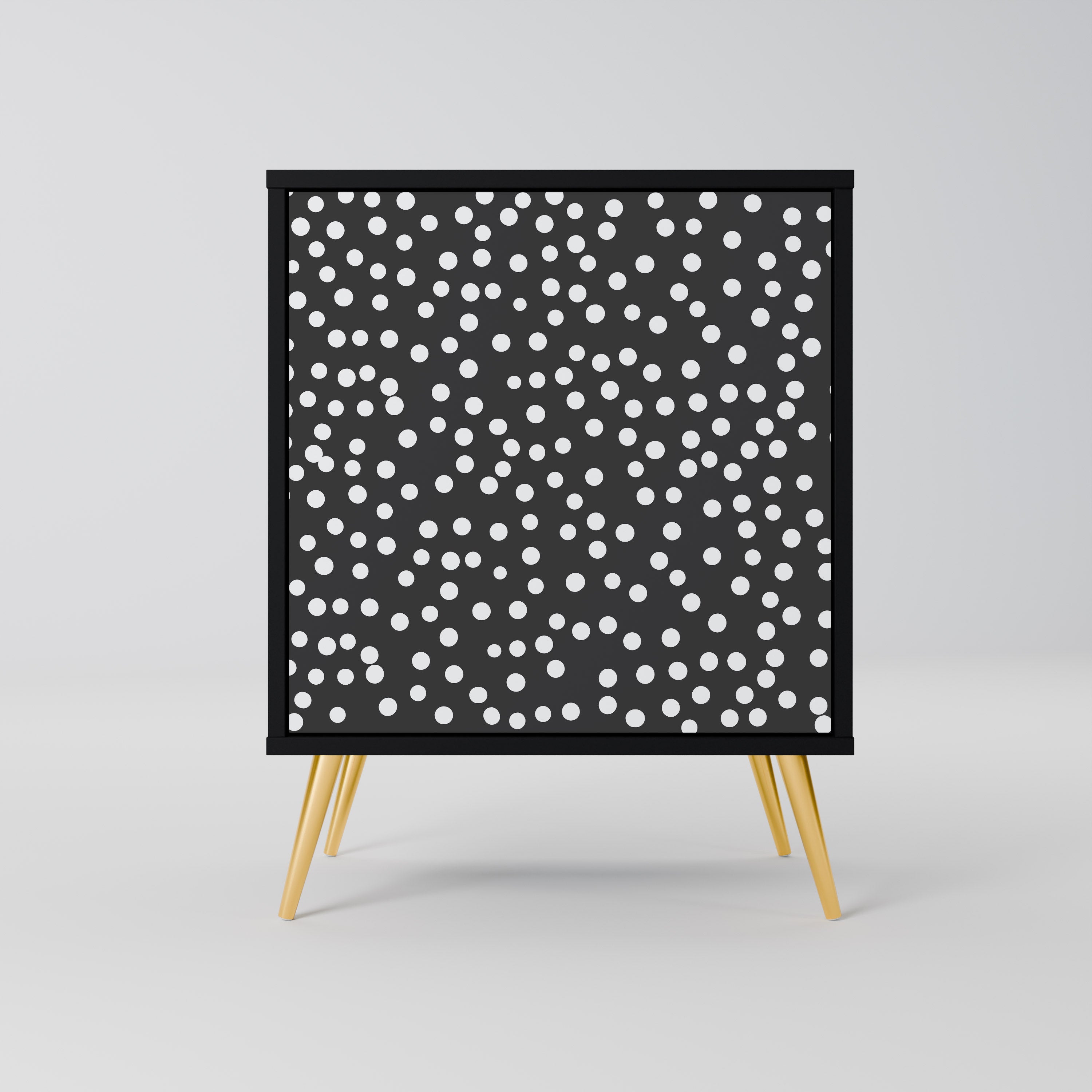 BLINDING LIGHTS 1-Door Sideboard in Black Finish