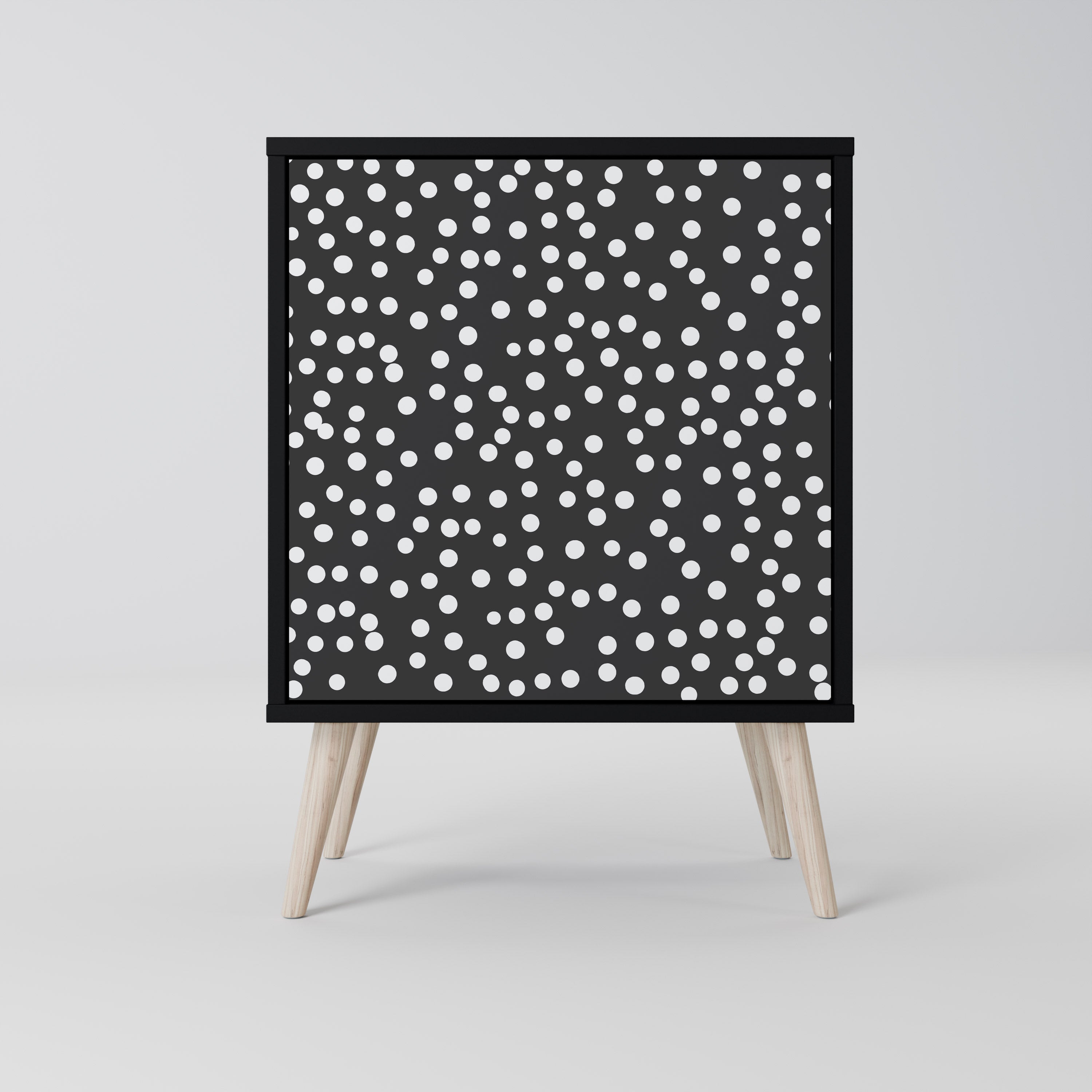 BLINDING LIGHTS 1-Door Sideboard in Black Finish