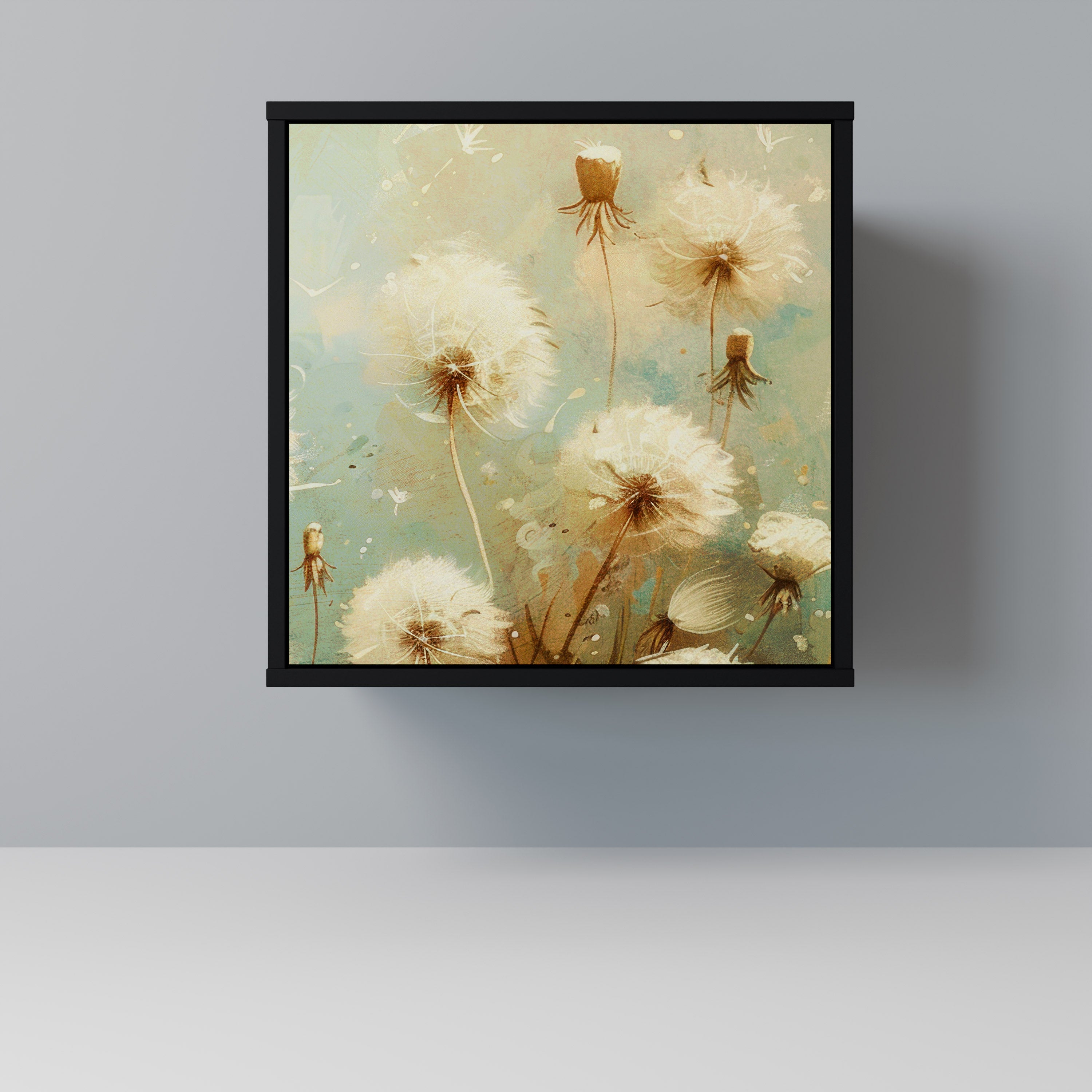 Aparador DREAMY MEADOW de 1 puerta en acabado negro