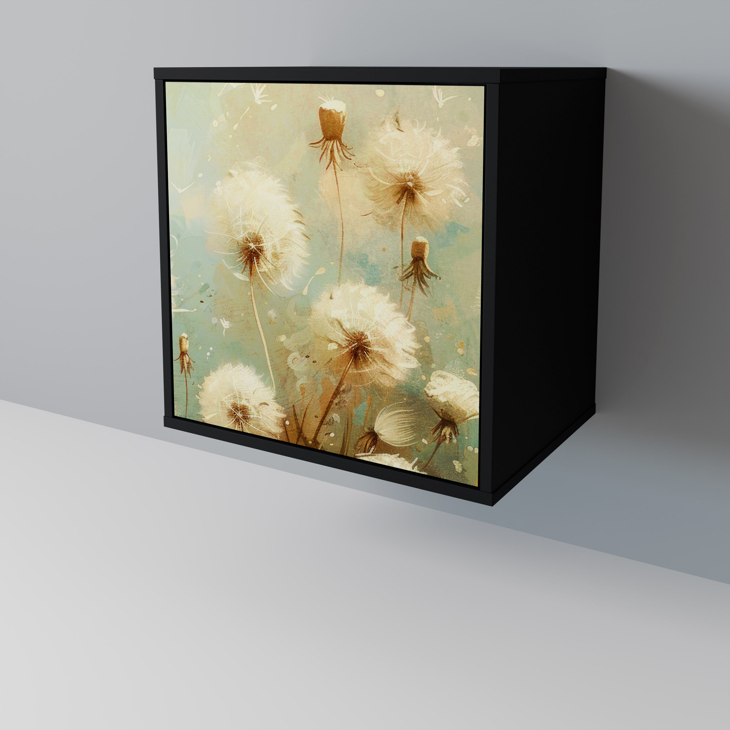 Aparador DREAMY MEADOW de 1 puerta en acabado negro