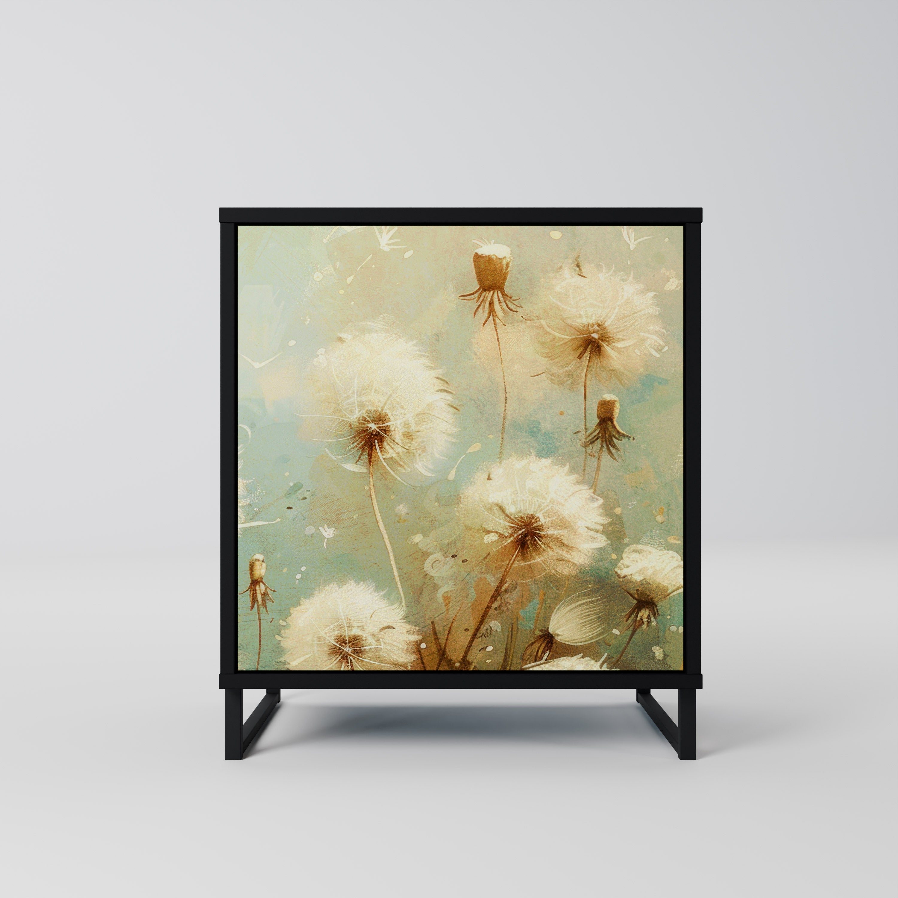 Aparador DREAMY MEADOW de 1 puerta en acabado negro