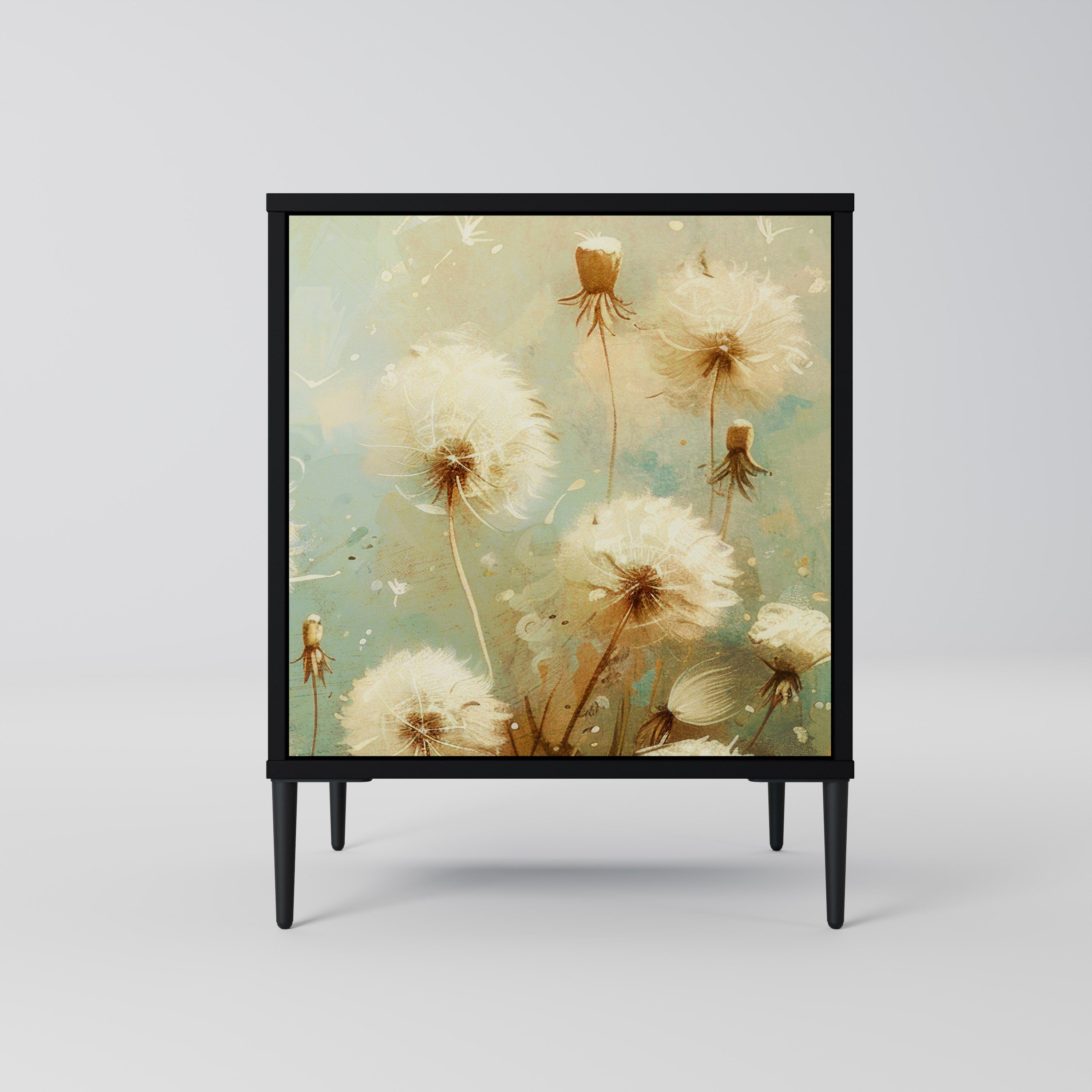 Aparador DREAMY MEADOW de 1 puerta en acabado negro