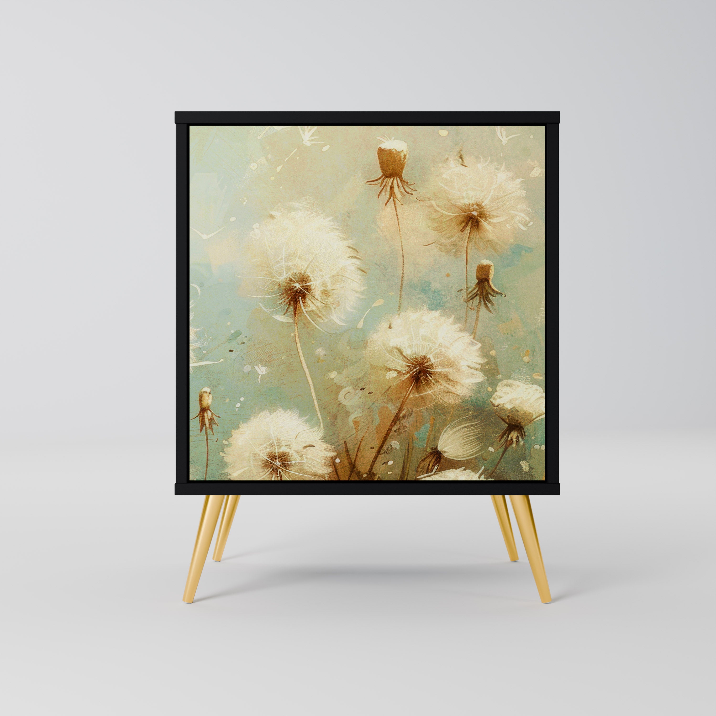 Aparador DREAMY MEADOW de 1 puerta en acabado negro