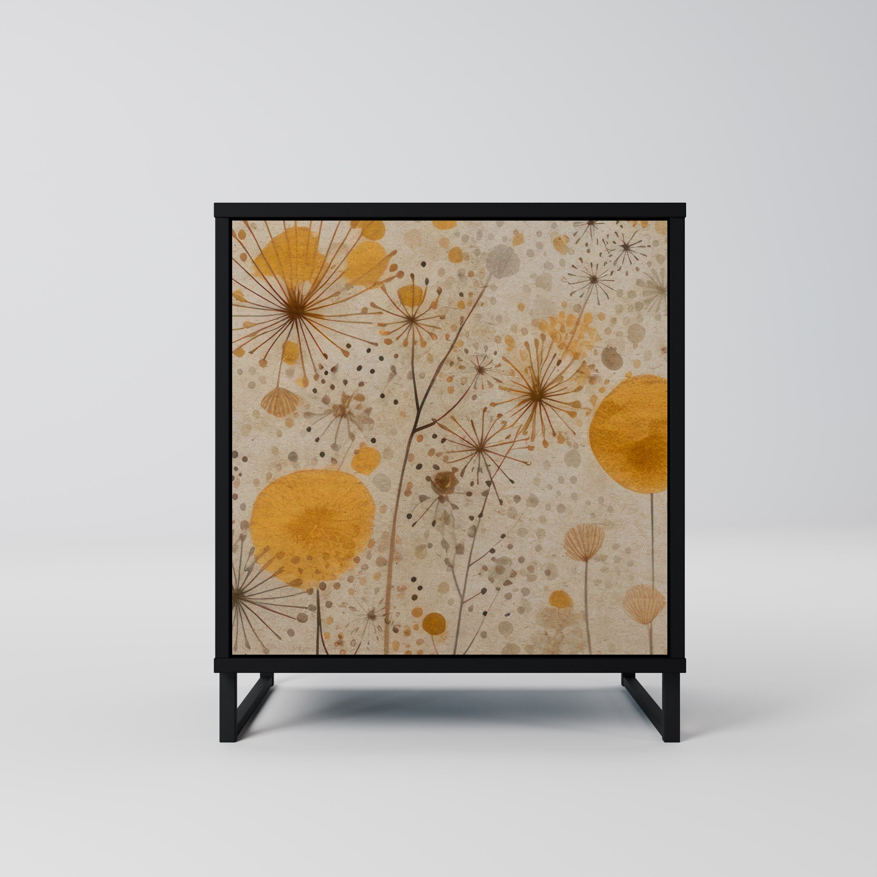 Aparador MORNING GLADE de 1 puerta en acabado negro