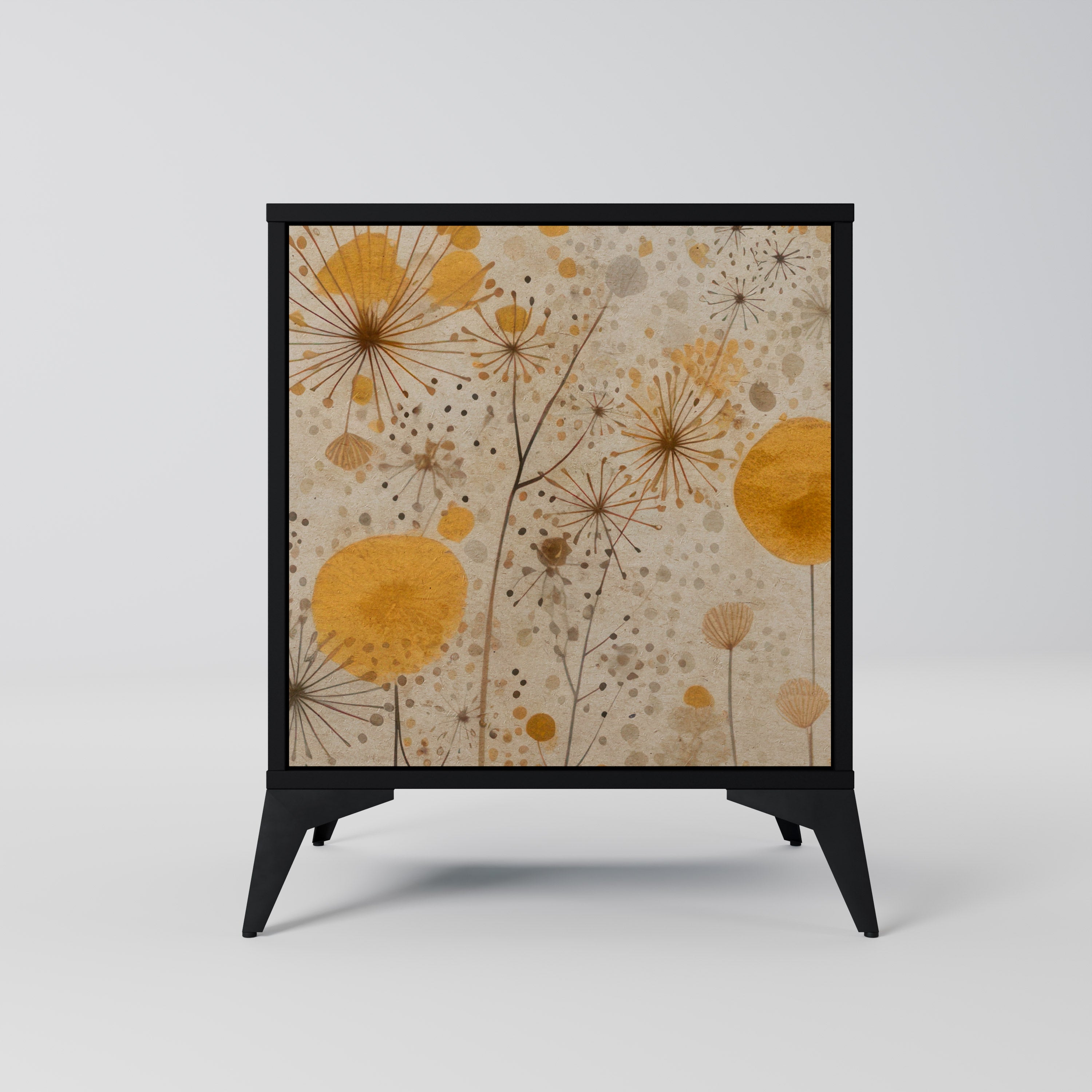 Aparador MORNING GLADE de 1 puerta en acabado negro