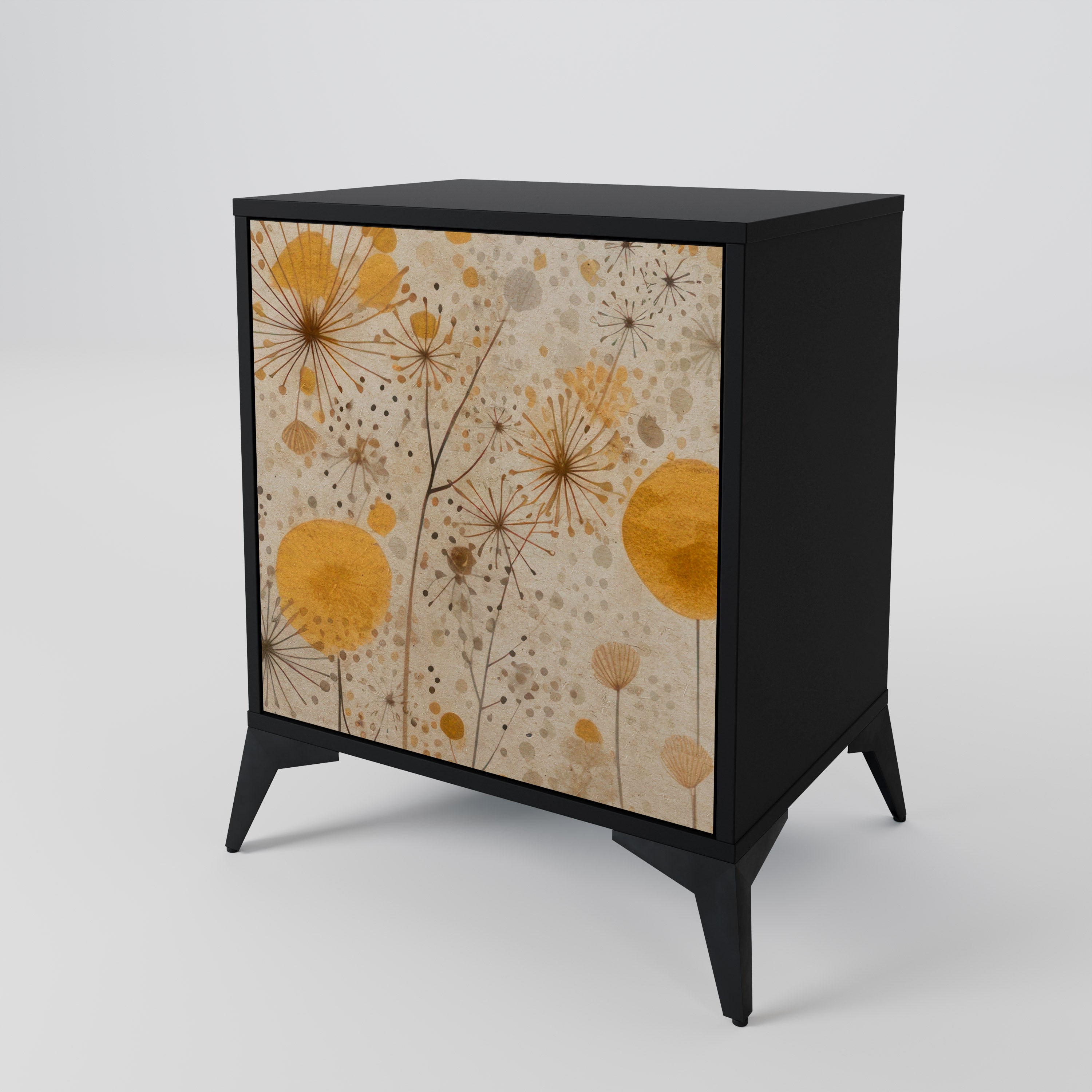 Aparador MORNING GLADE de 1 puerta en acabado negro