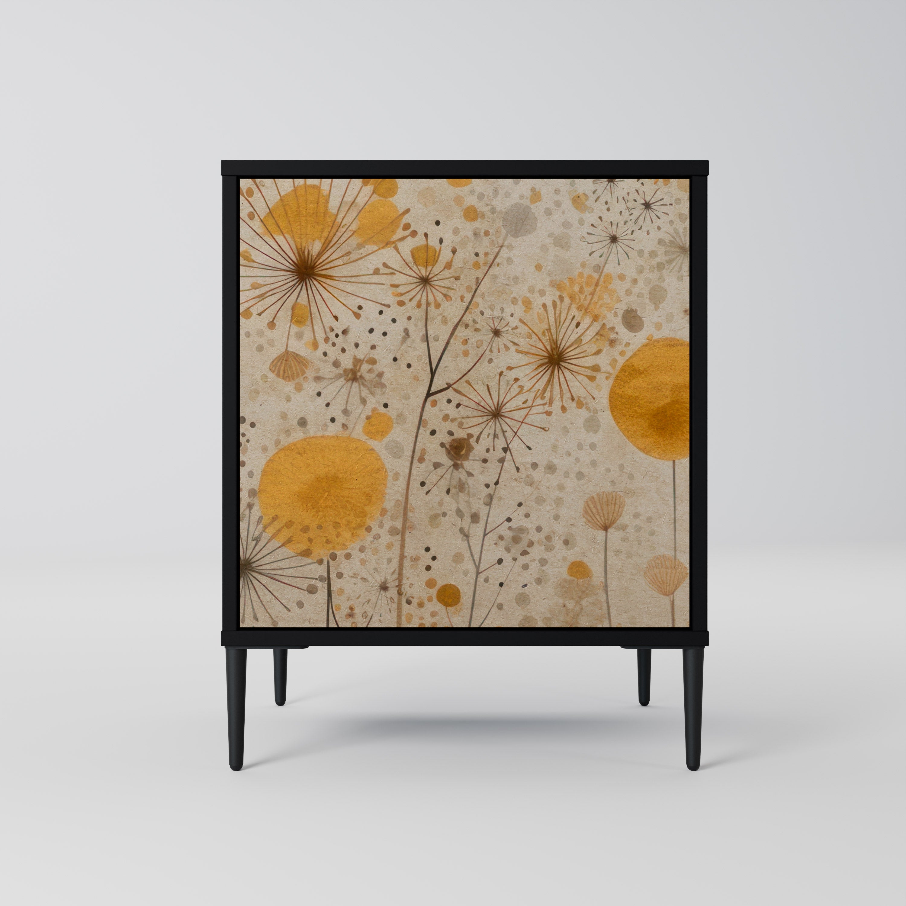 Aparador MORNING GLADE de 1 puerta en acabado negro