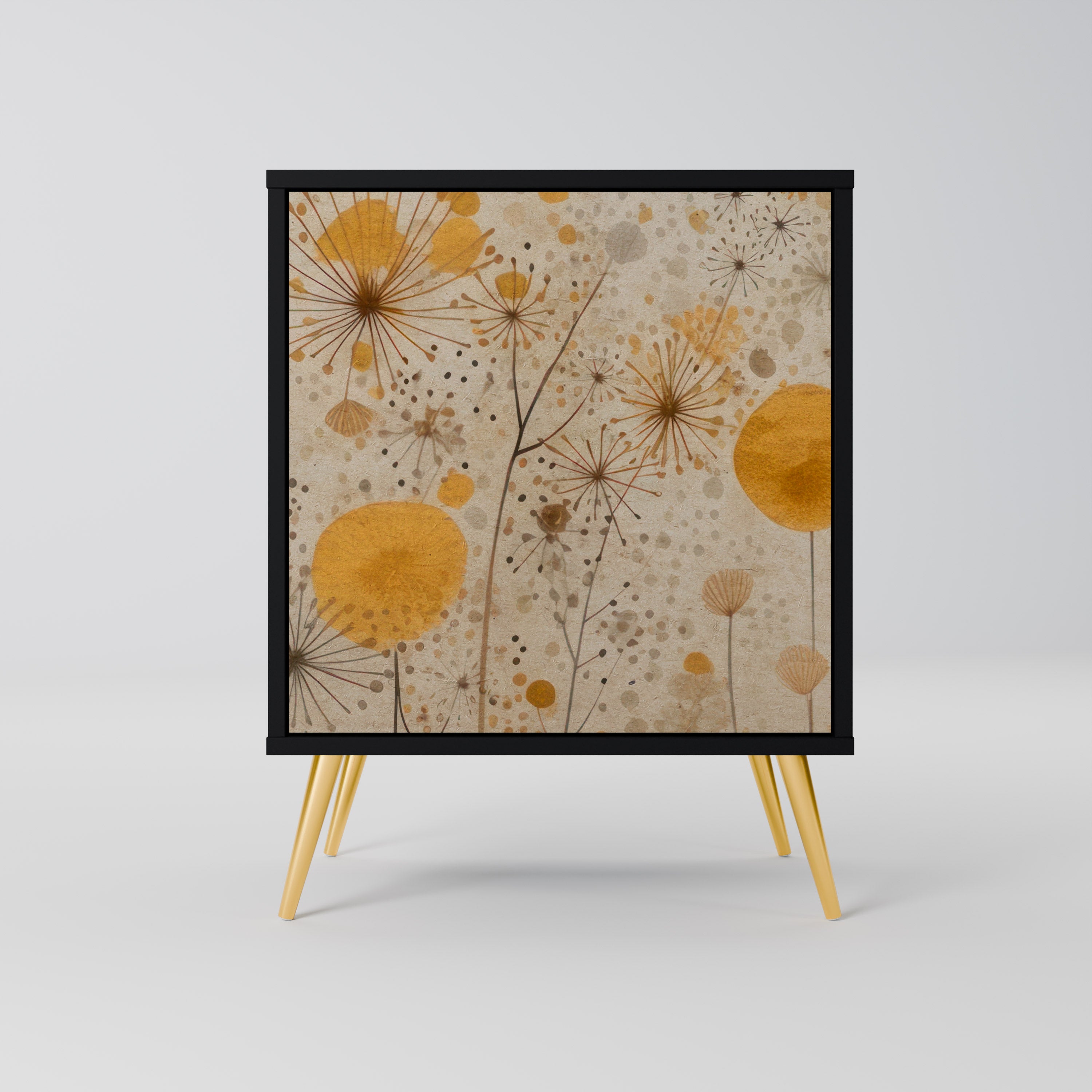 Aparador MORNING GLADE de 1 puerta en acabado negro