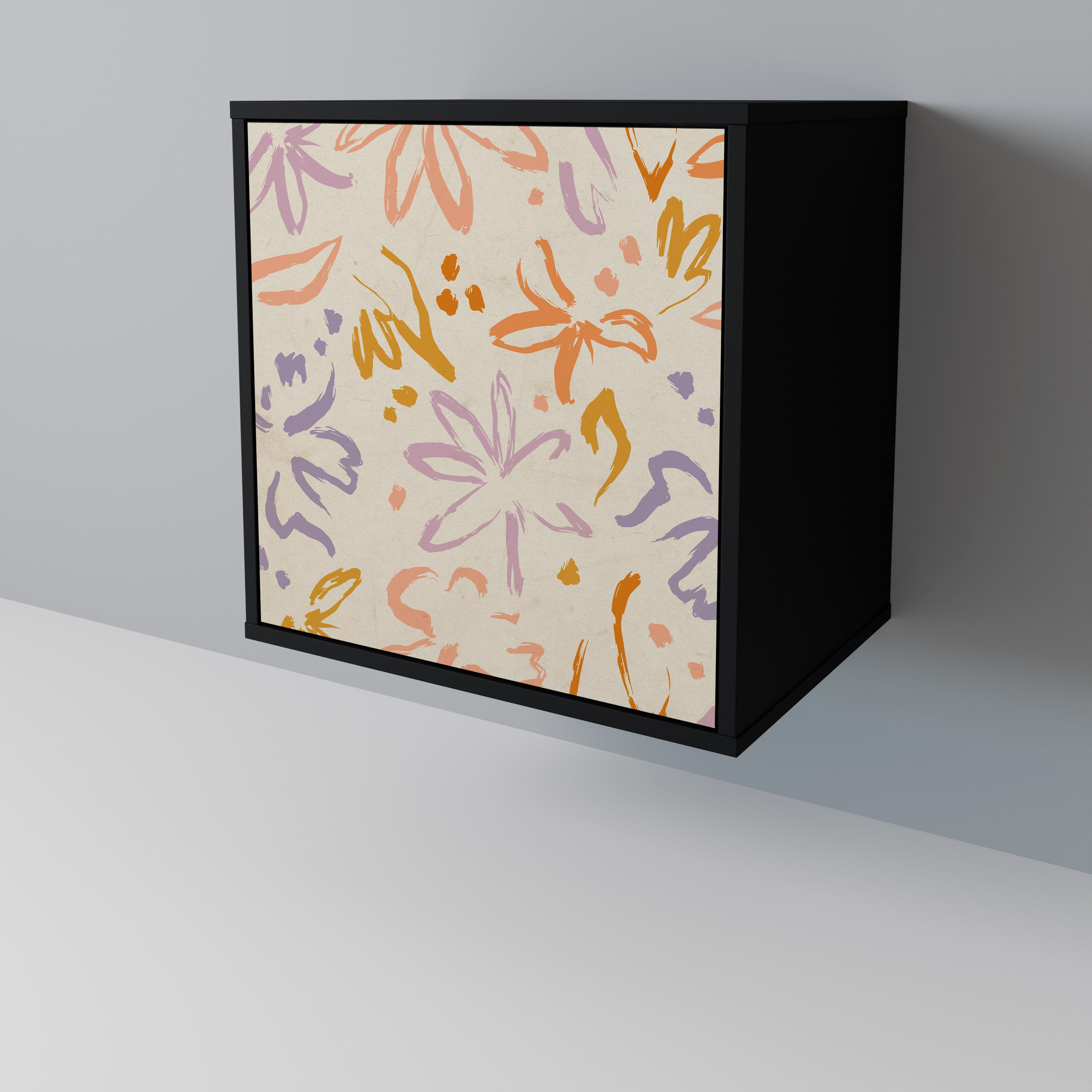 Aparador SPRING WHIMSY de 1 puerta en acabado negro