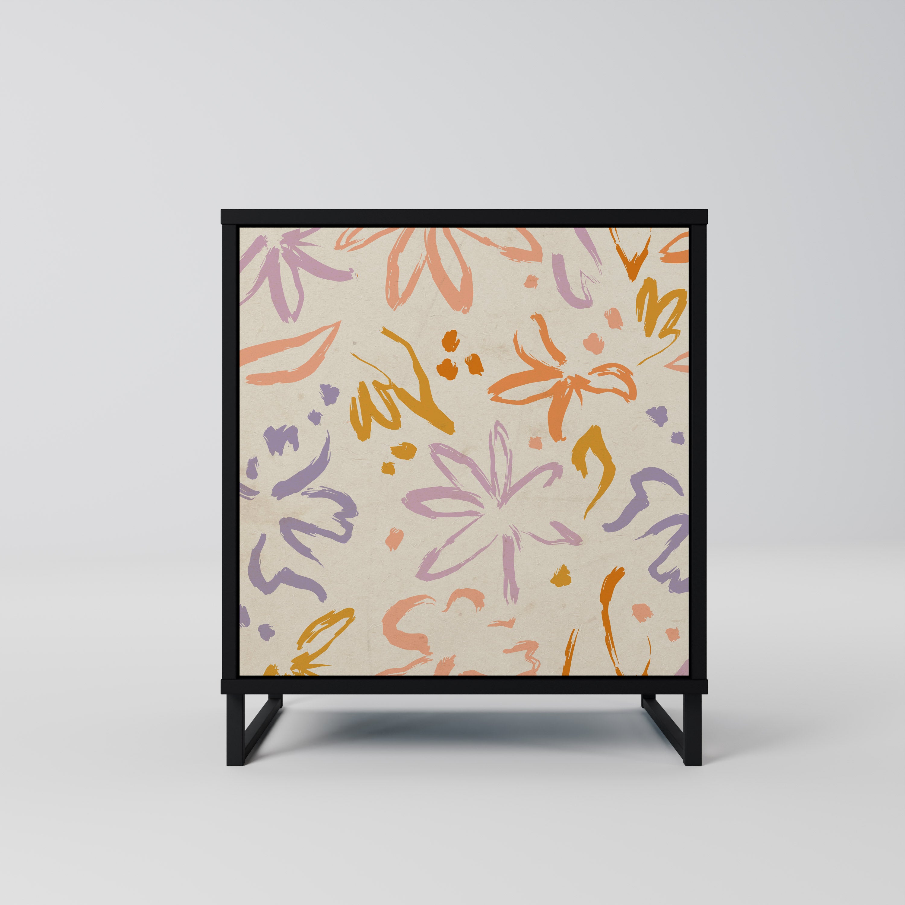 Aparador SPRING WHIMSY de 1 puerta en acabado negro