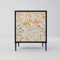 SPRING WHIMSY 1-Door Sideboard in Black Finish
