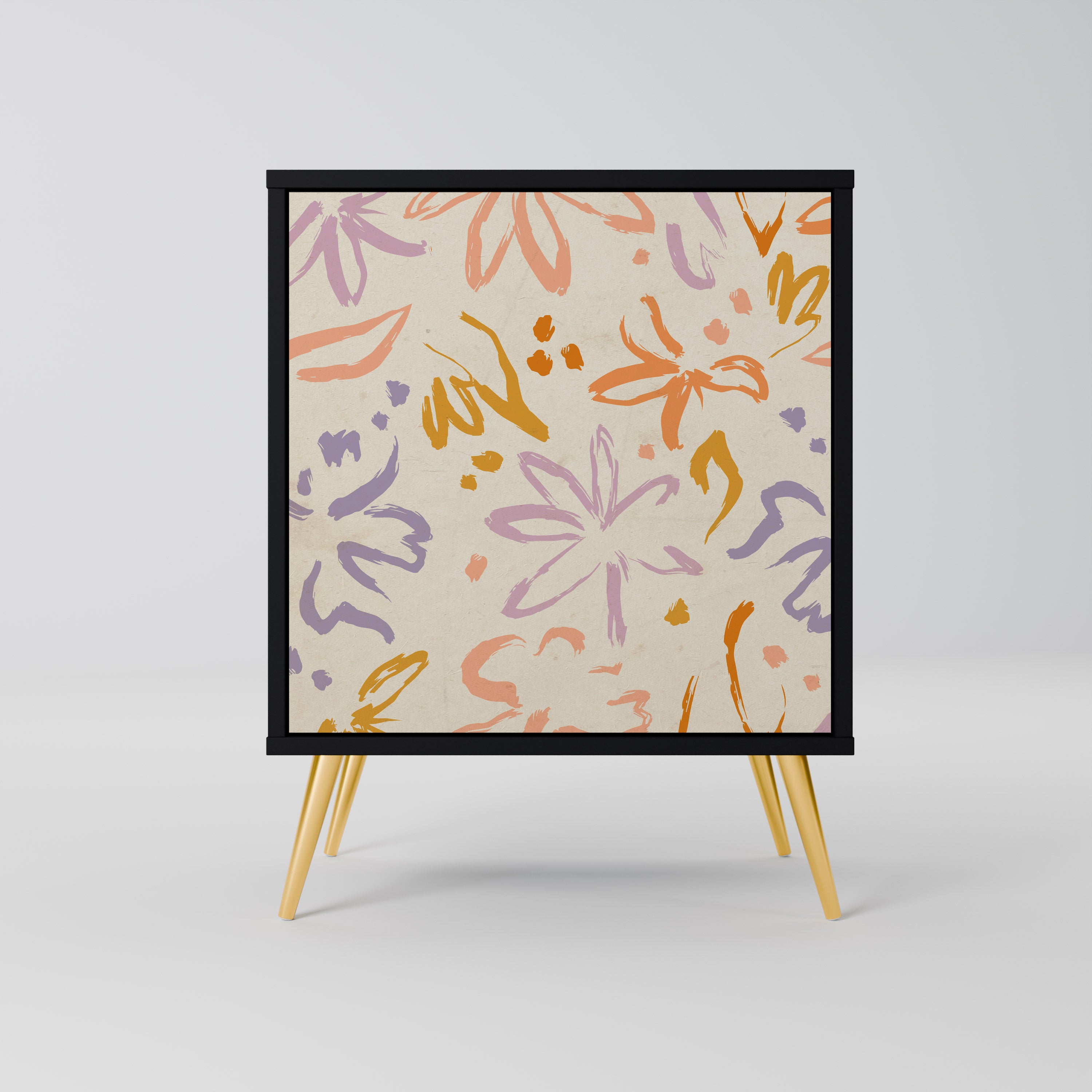 Aparador SPRING WHIMSY de 1 puerta en acabado negro