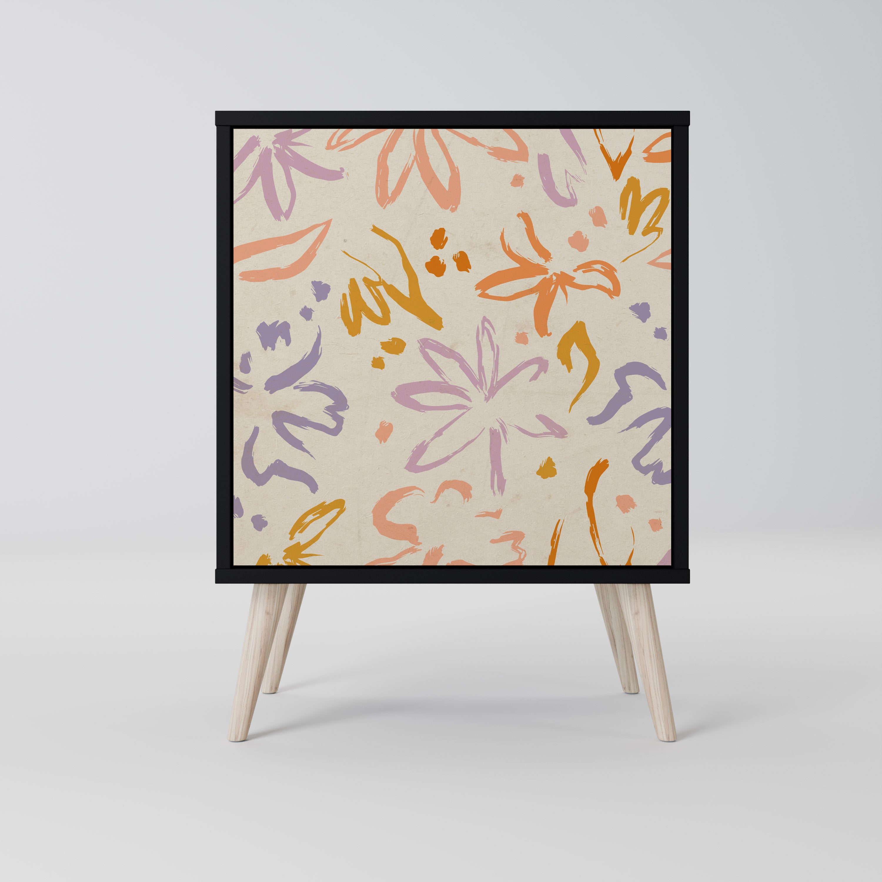 Aparador SPRING WHIMSY de 1 puerta en acabado negro