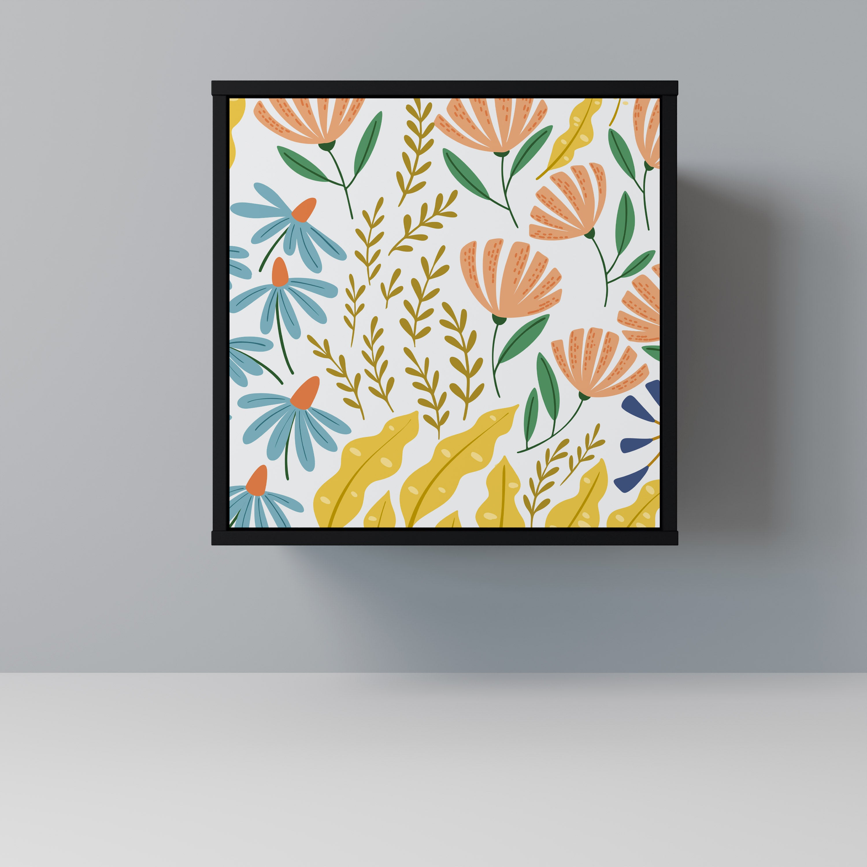 Aparador HELLO SPRING de 1 puerta en acabado negro