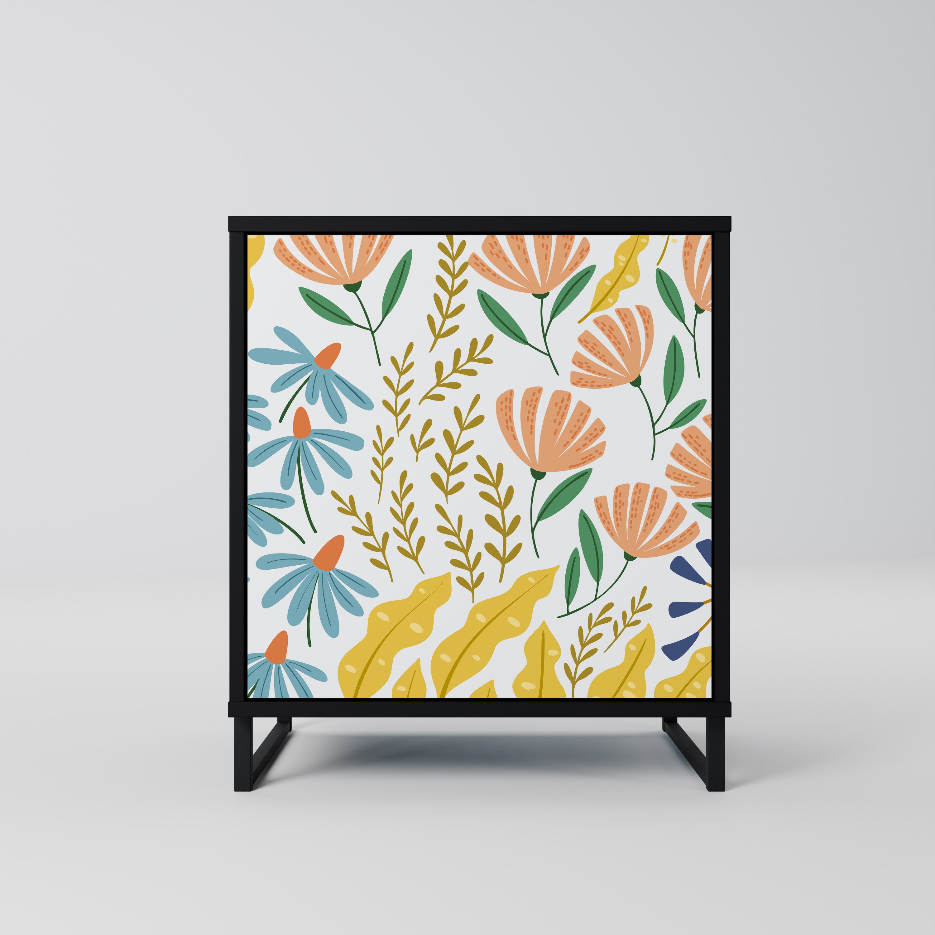 Aparador HELLO SPRING de 1 puerta en acabado negro