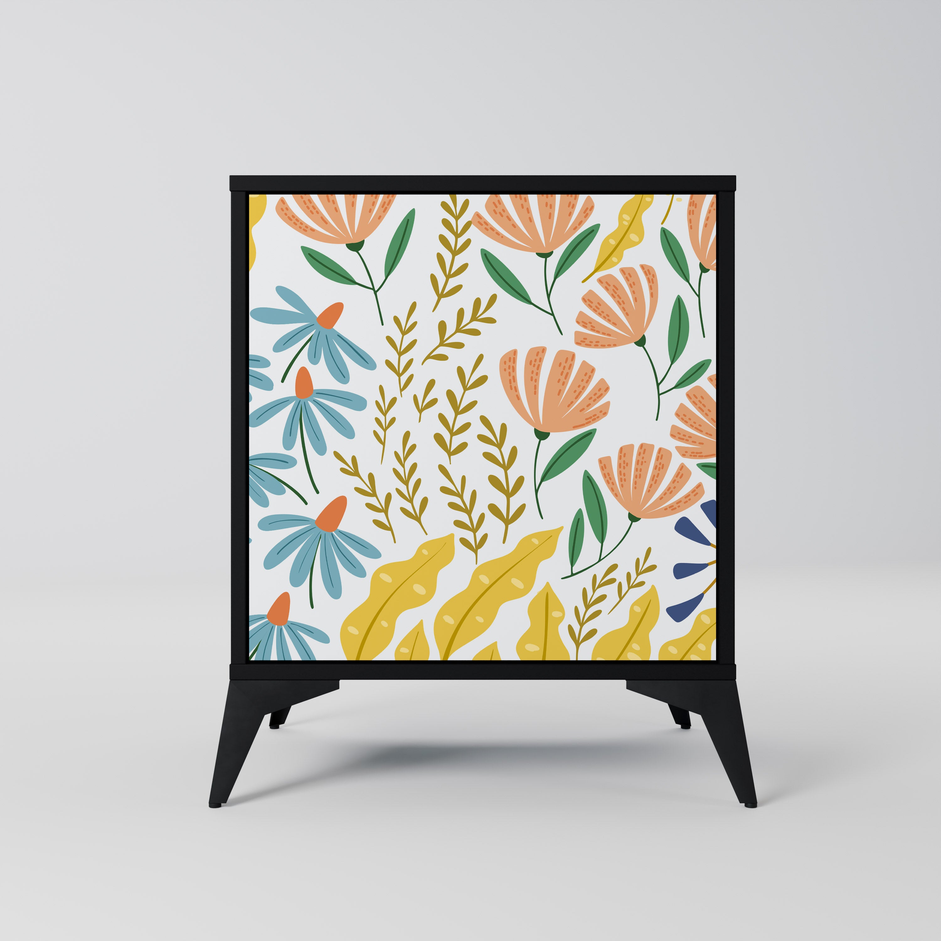 Aparador HELLO SPRING de 1 puerta en acabado negro