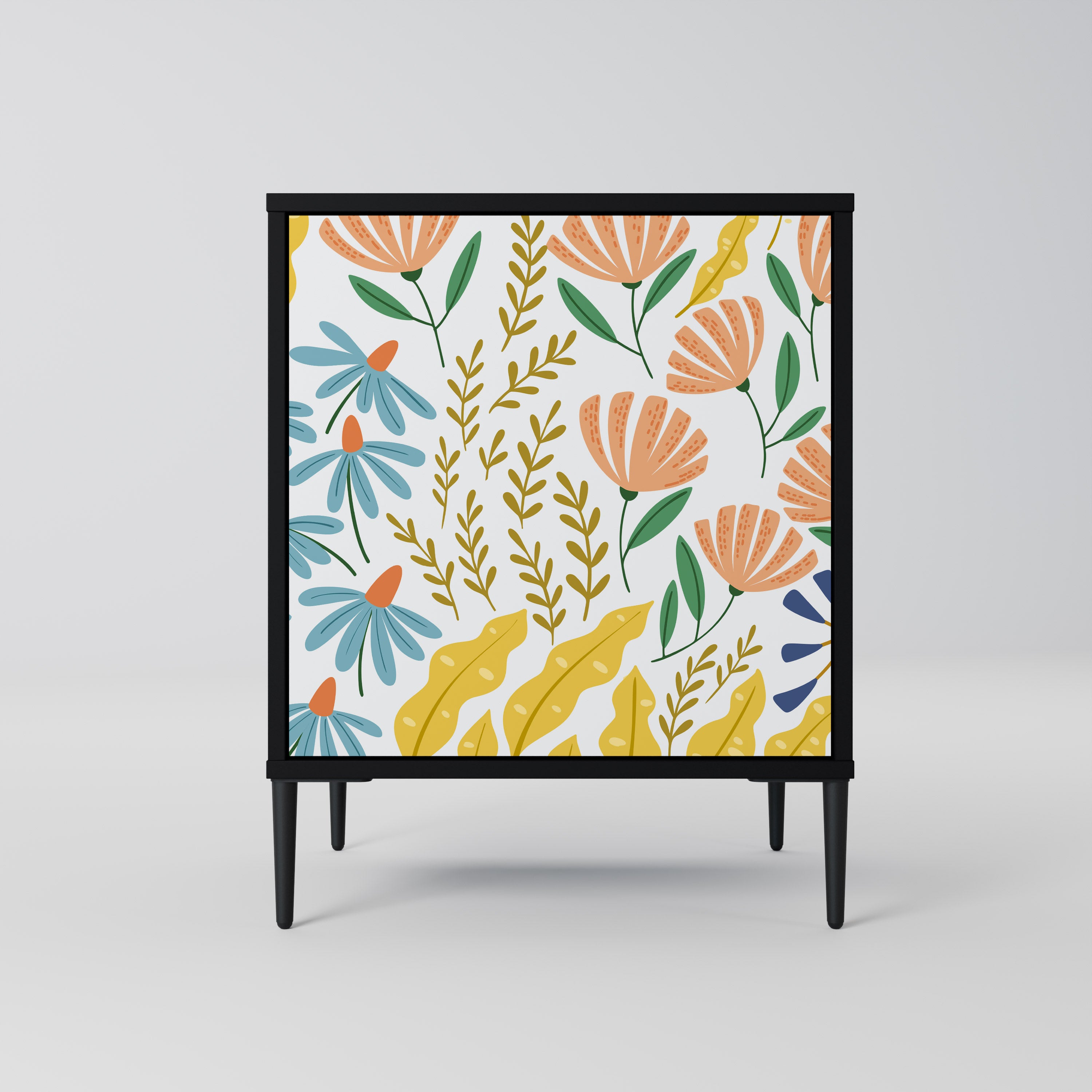 Aparador HELLO SPRING de 1 puerta en acabado negro