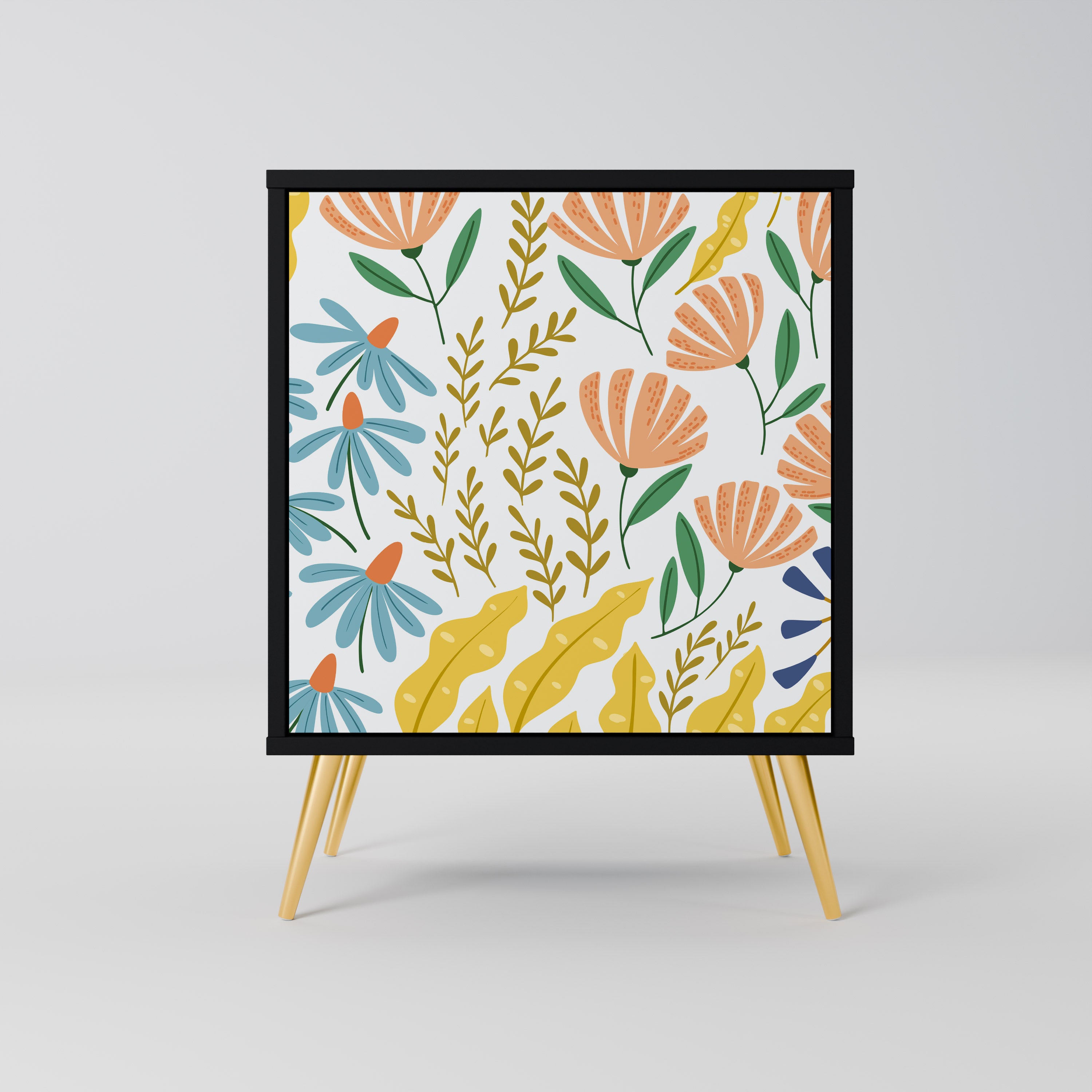 Aparador HELLO SPRING de 1 puerta en acabado negro