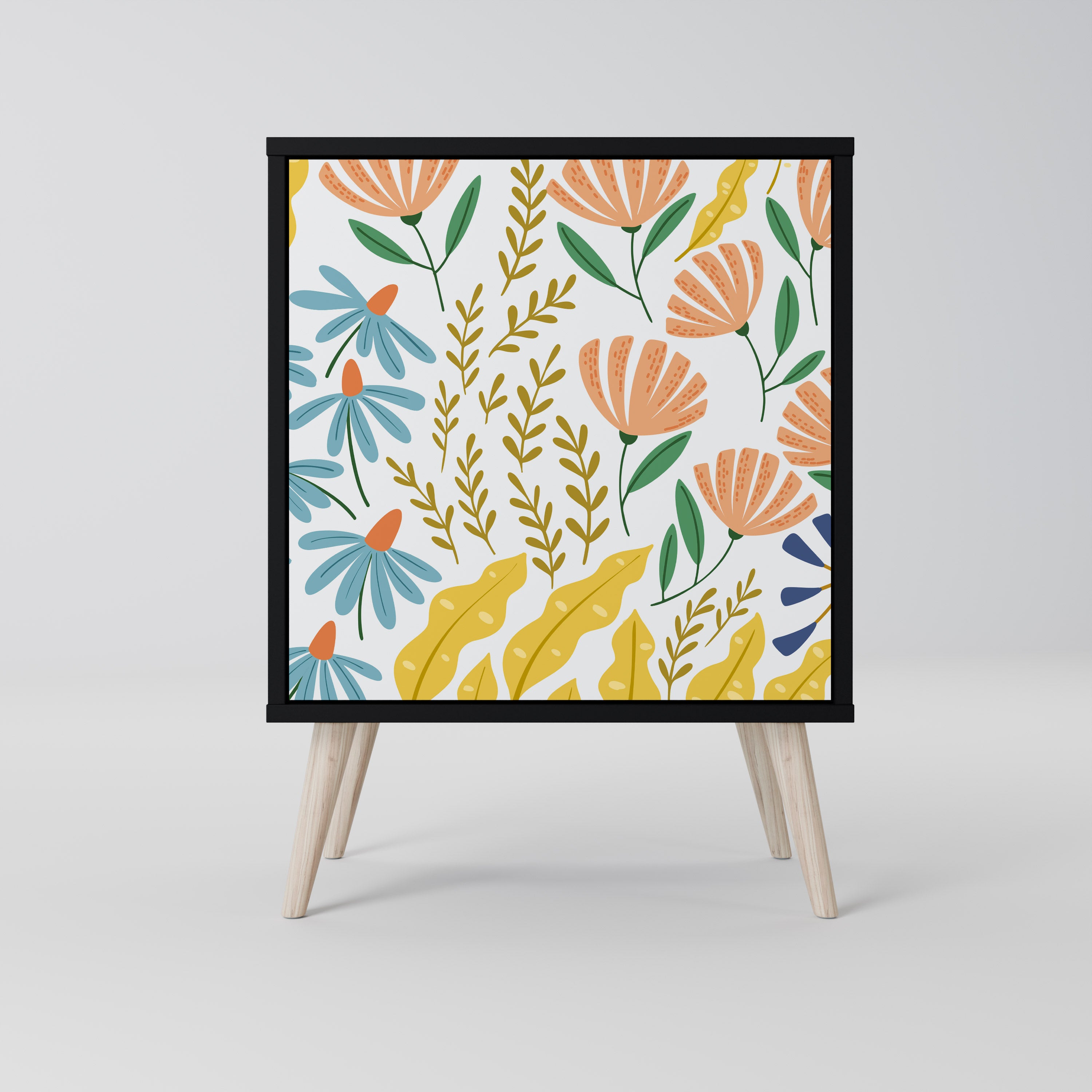 Aparador HELLO SPRING de 1 puerta en acabado negro