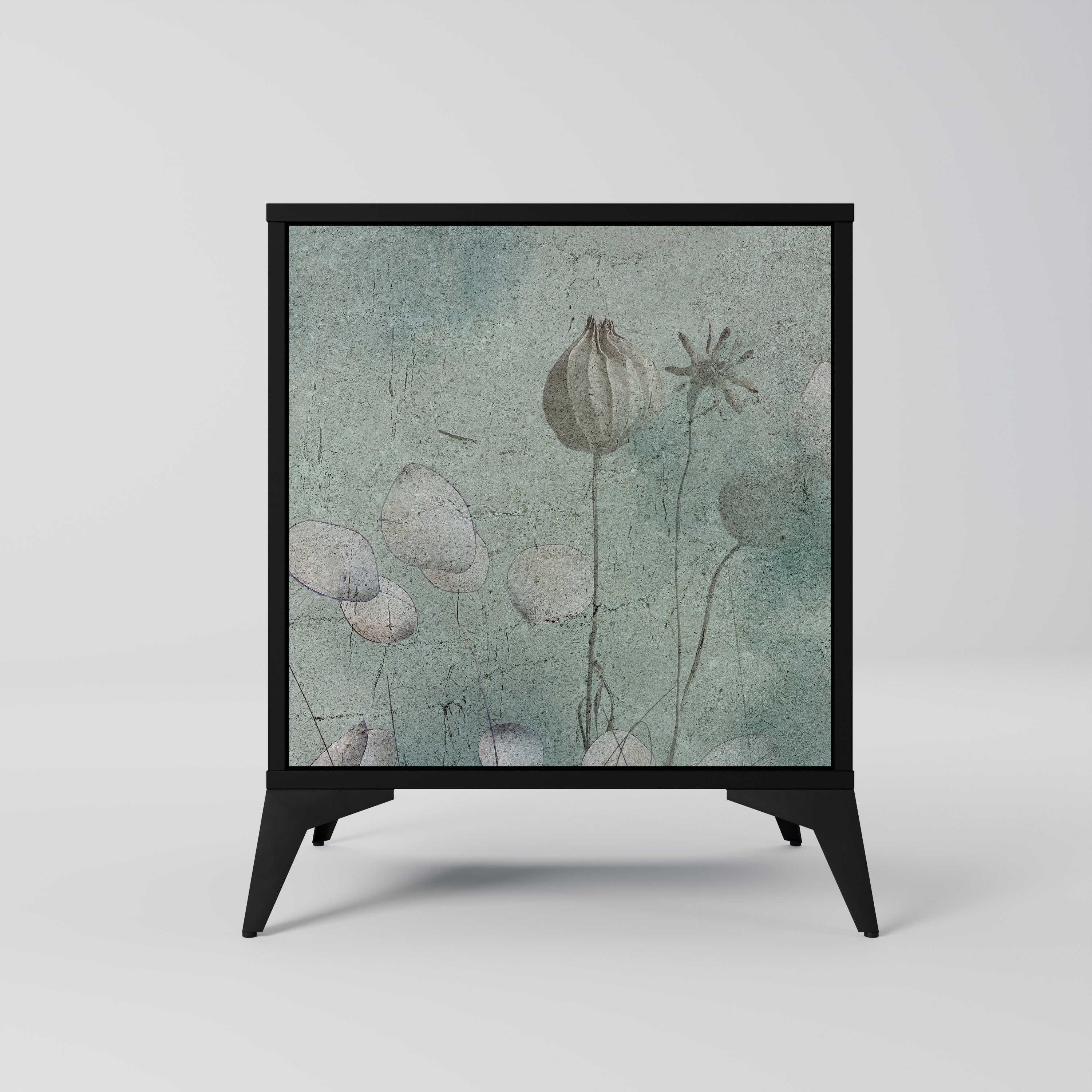 Aparador NIGHT LADY de 1 puerta en acabado negro